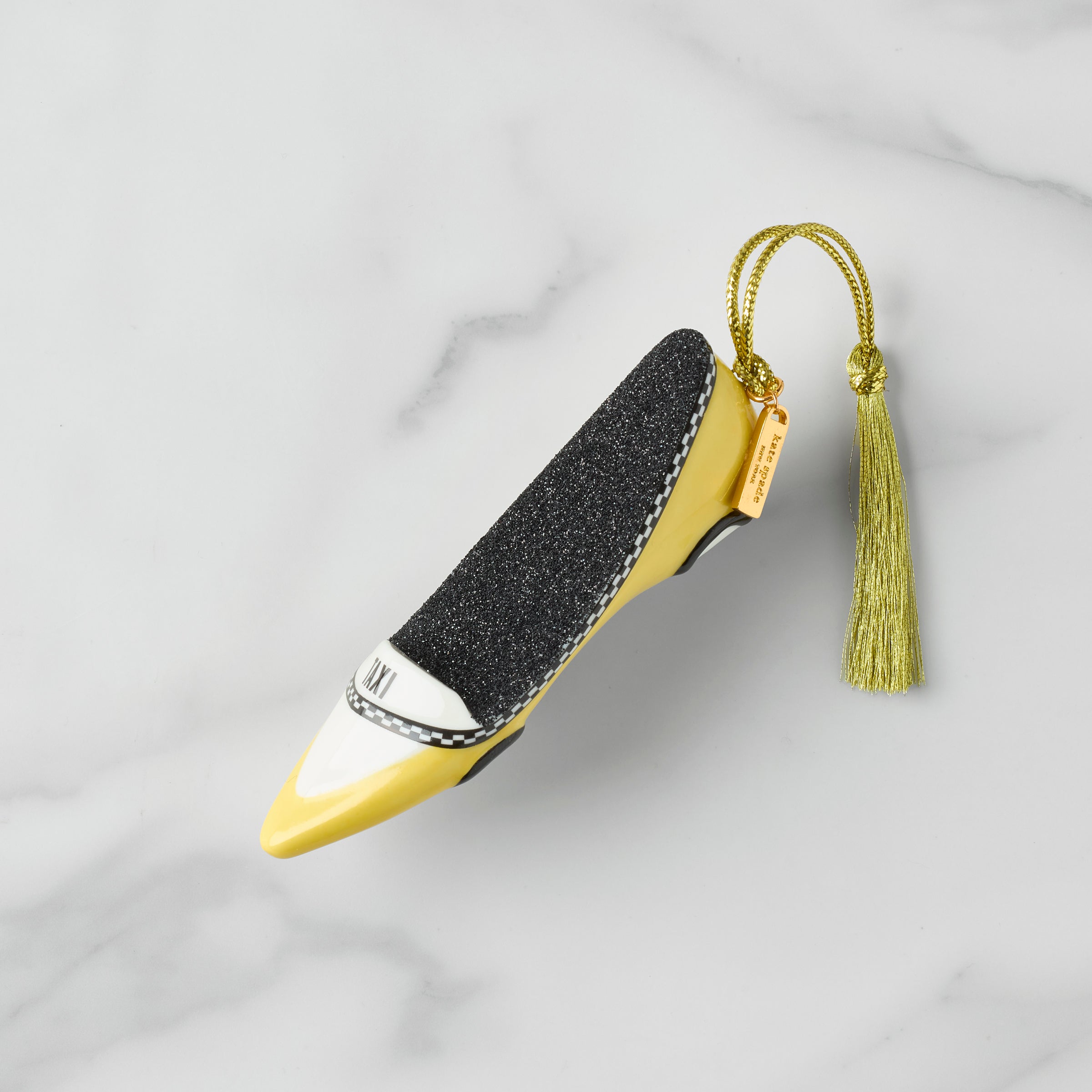 Be Jolly Taxi Shoe Ornament - Image 2