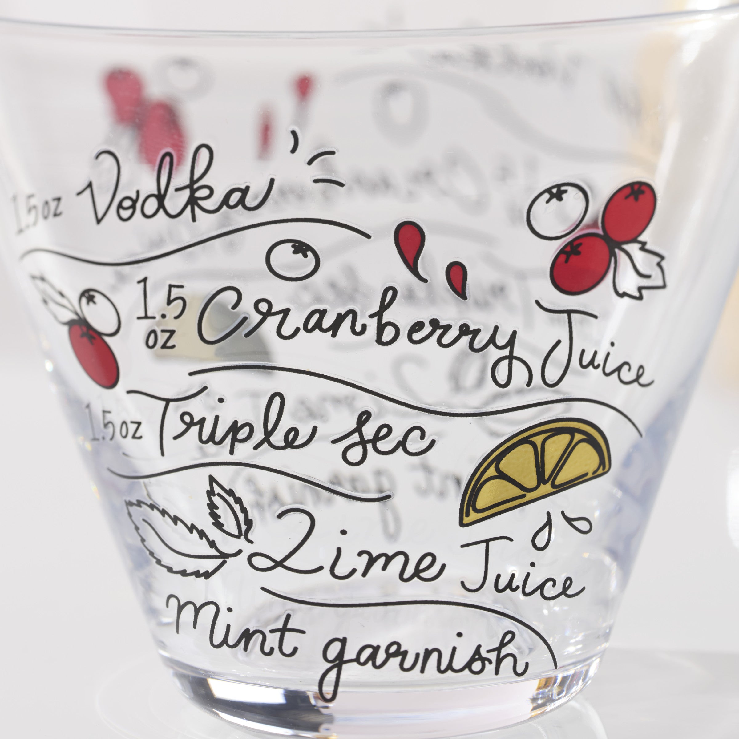 Make Merry Stemless Martini Glasses - Set Of 4 - Image 3