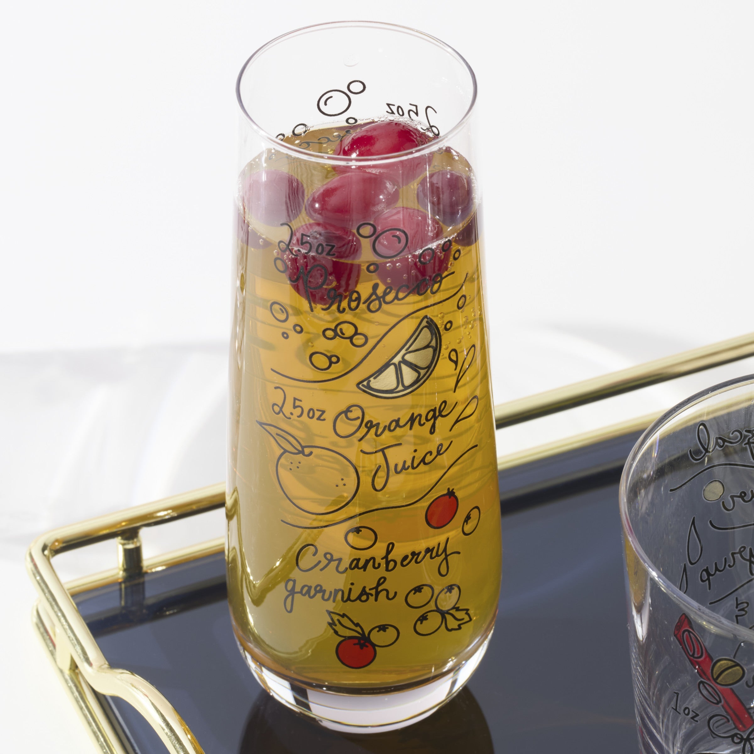 Make Merry Stemless Flute Glasses - Set Of 4 - Image 2