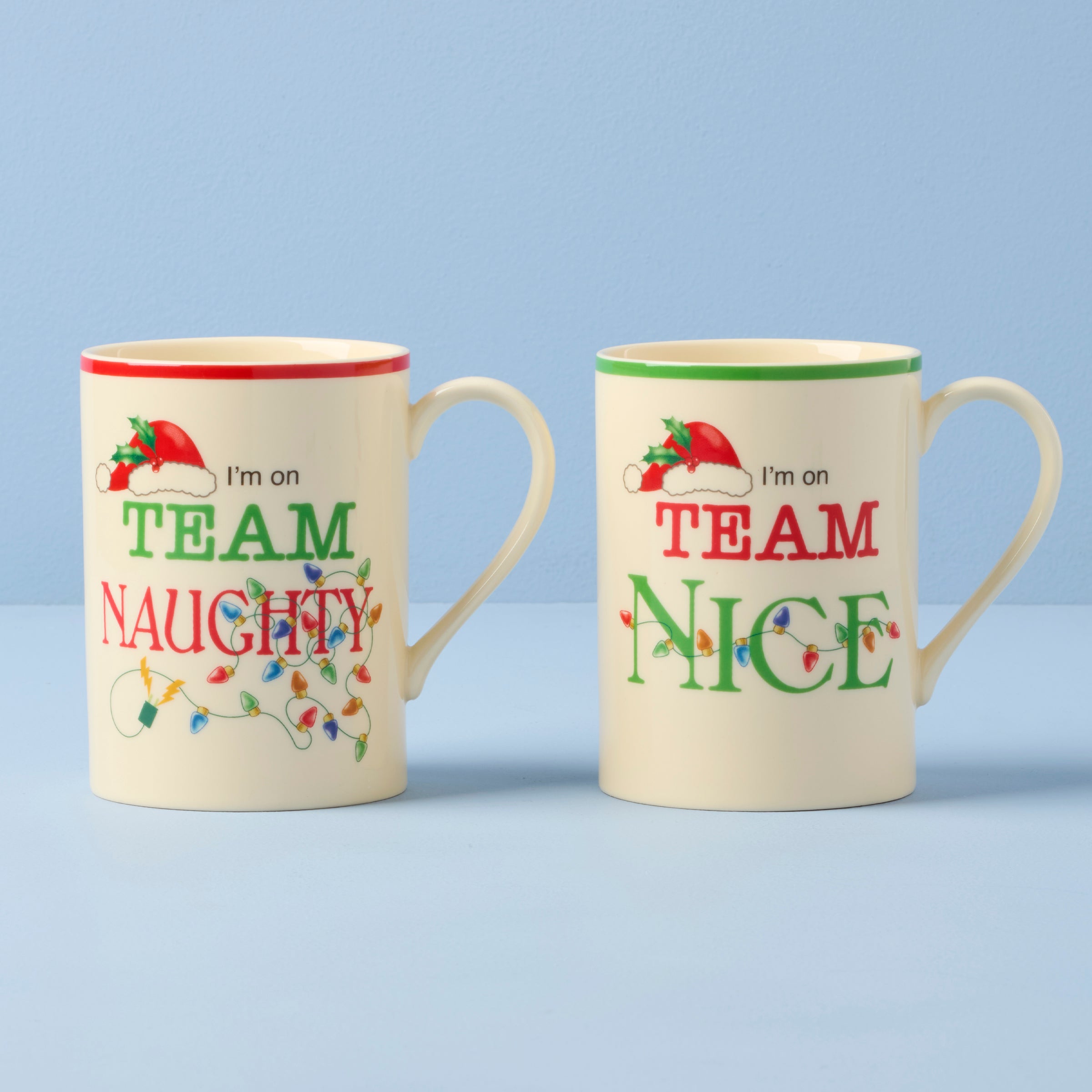 Holiday Naughty & Nice Mugs - Set of 2