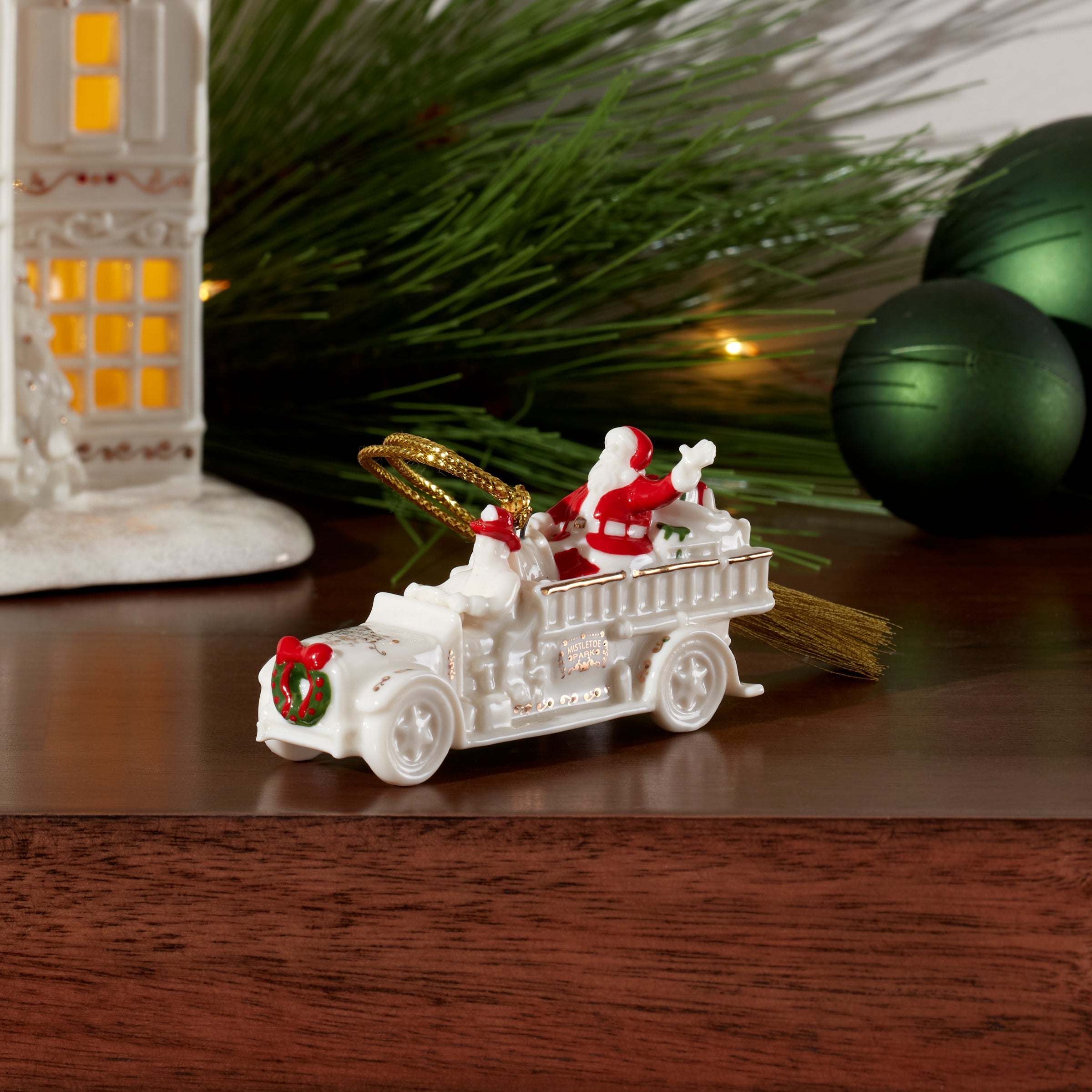 Mistletoe Park Fire Truck Ornament - Image 3