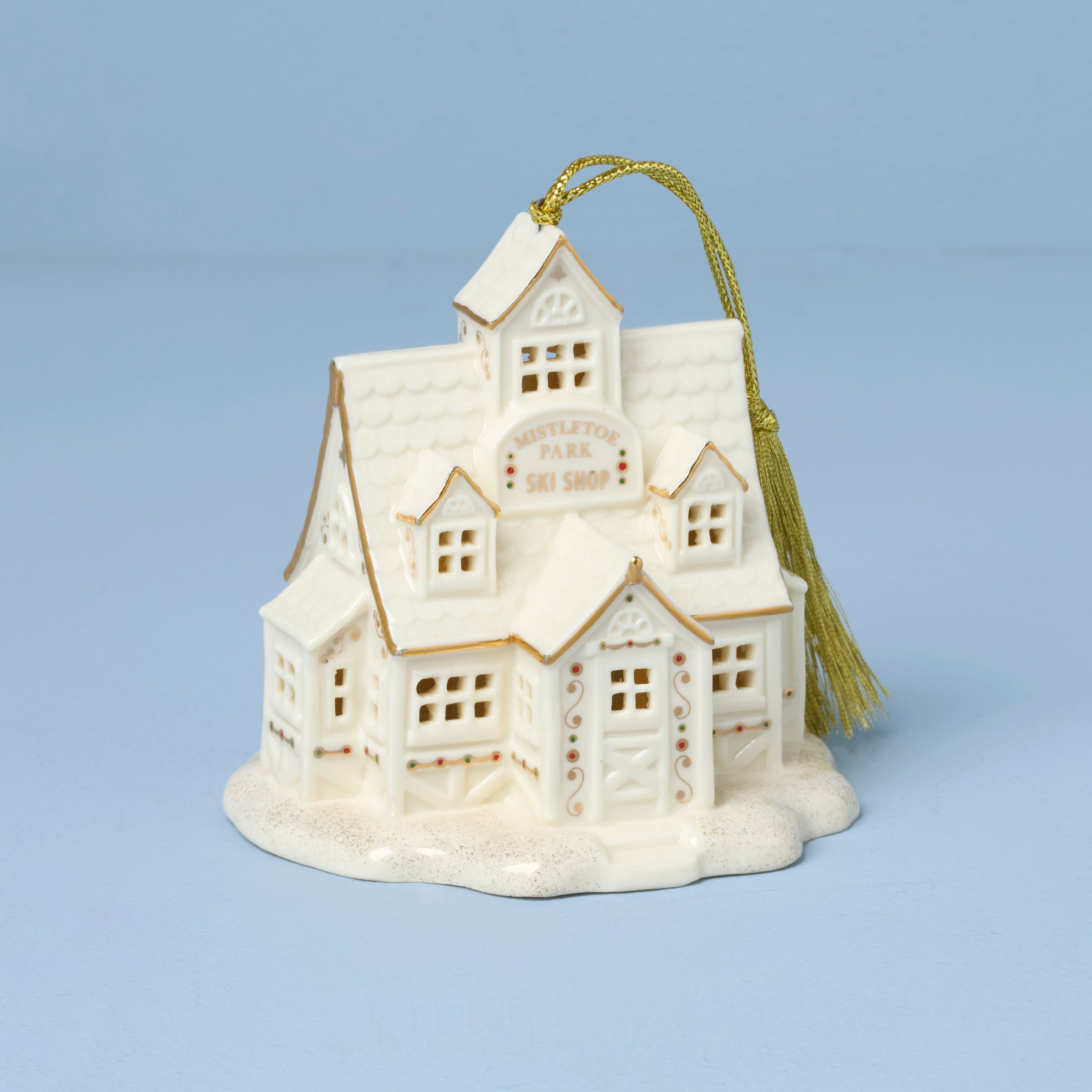 Mistletoe Park Ski Shop Lit Ornament