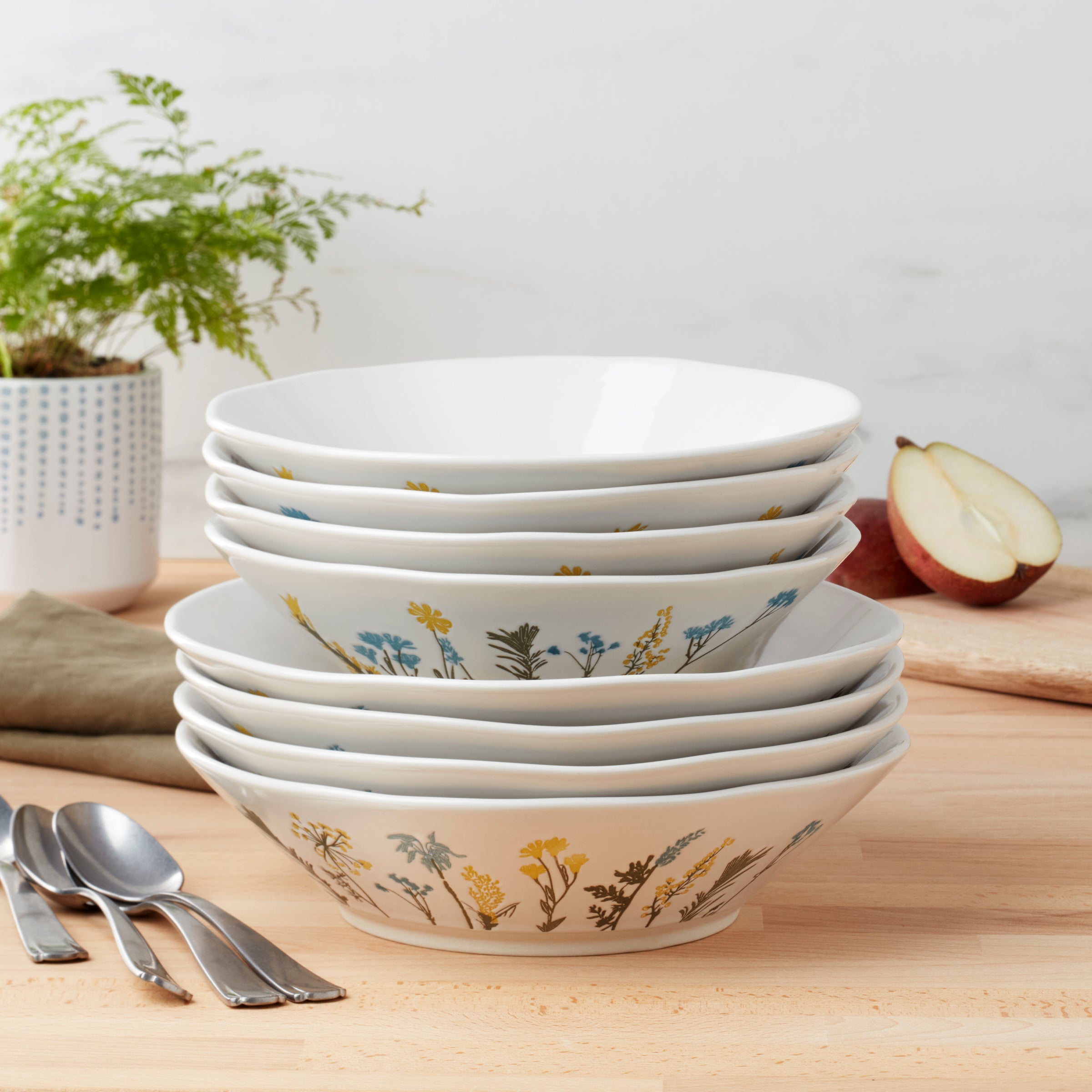 Wildflowers Dinner Bowls - Set of 4 - Image 3