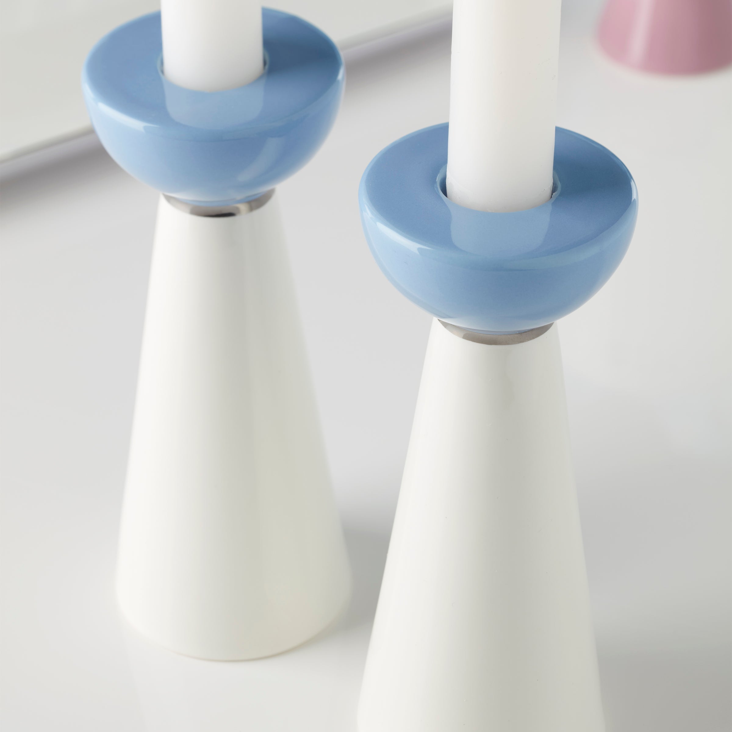 Oak Street Candlestick Holders - Set of 2 - Image 3