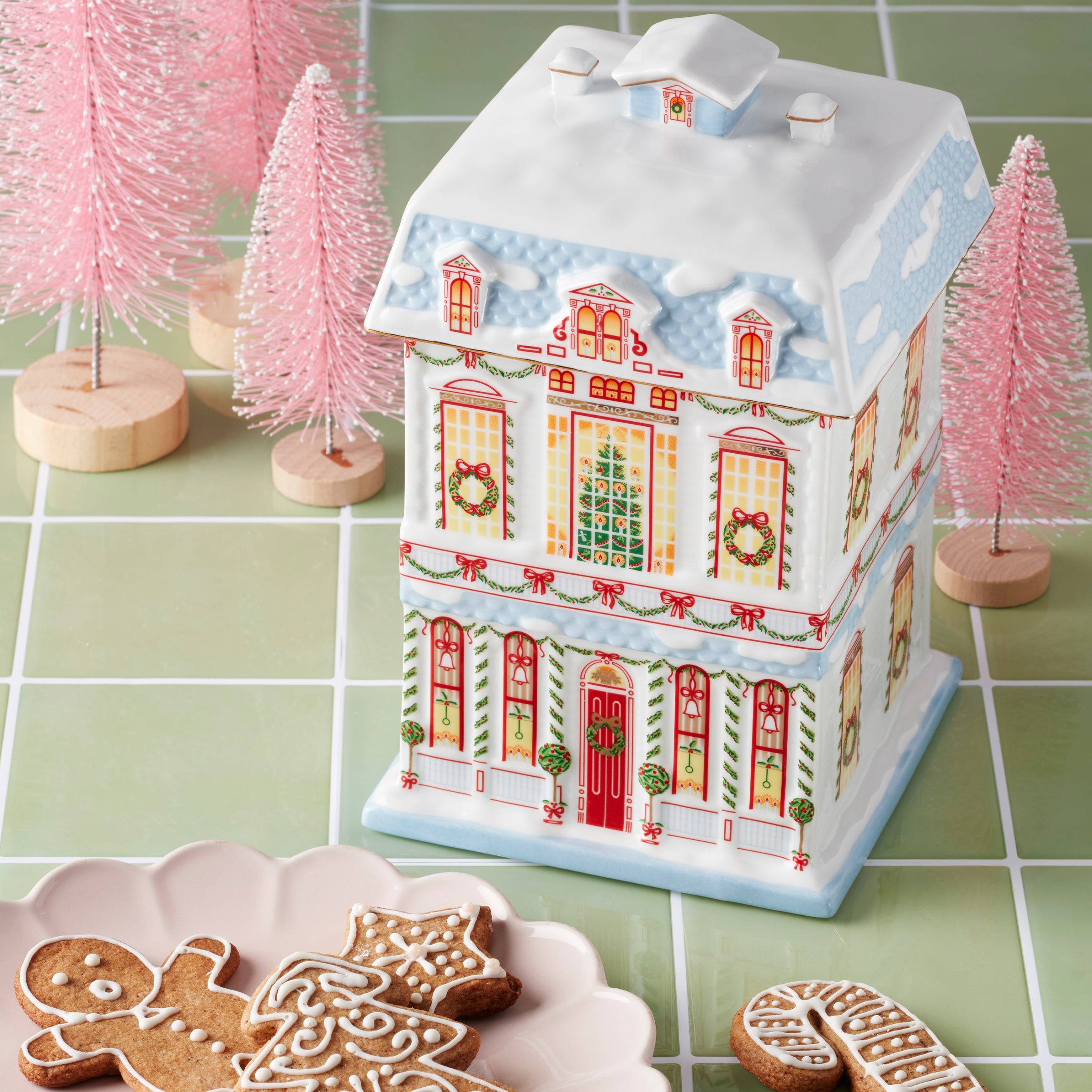 Lenox Village Christmas Cookie Jar - Image 3