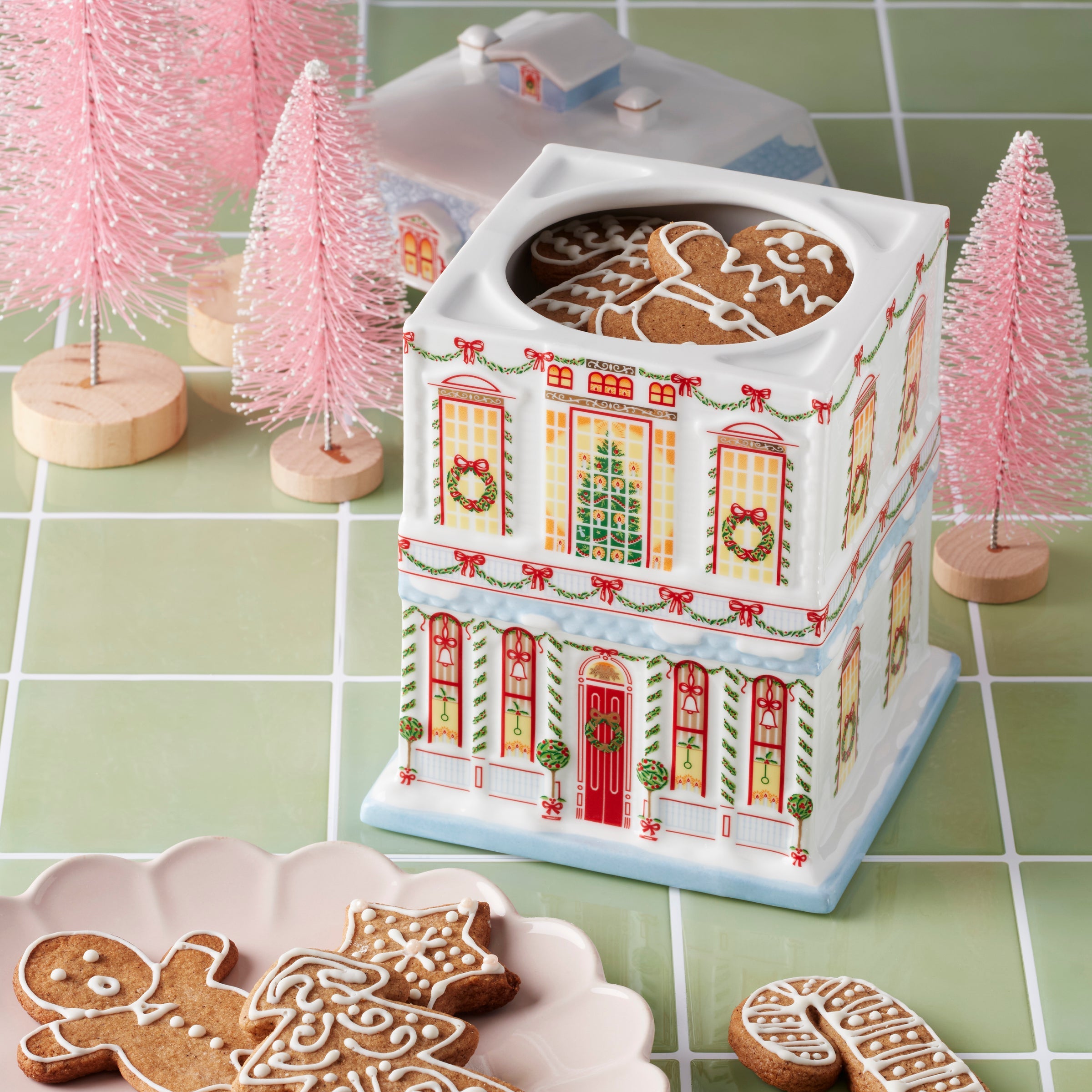 Lenox Village Christmas Cookie Jar - Image 4