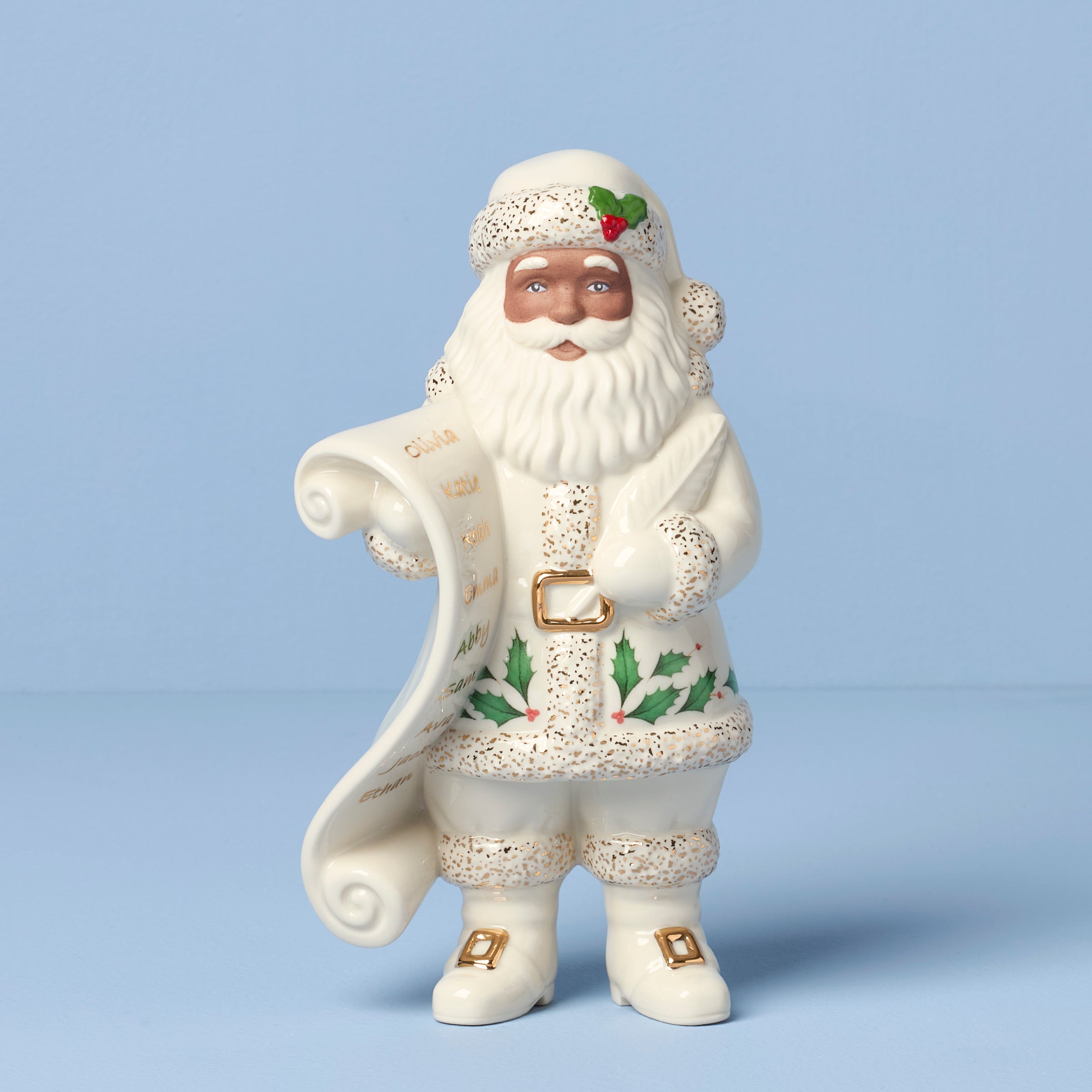 2025 African American Santa With List Figurine - Image 3