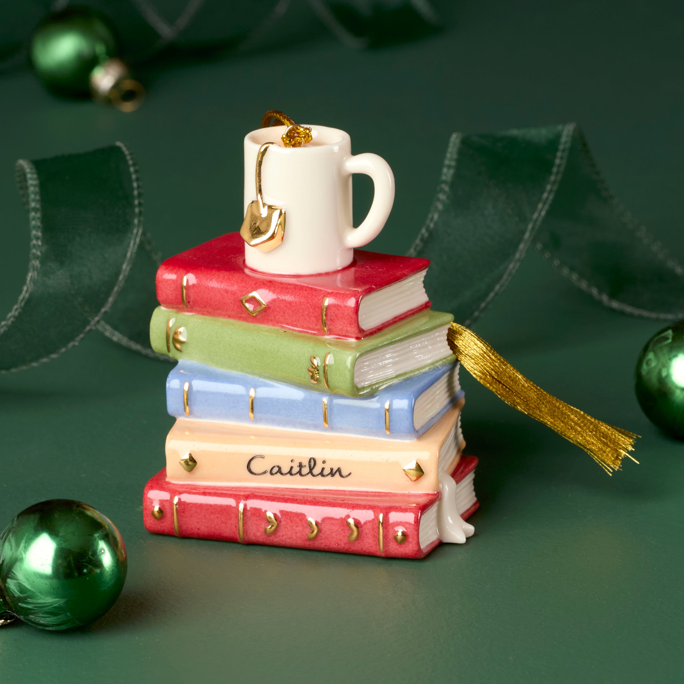 Personalized Bookworm Ornament - Image 2