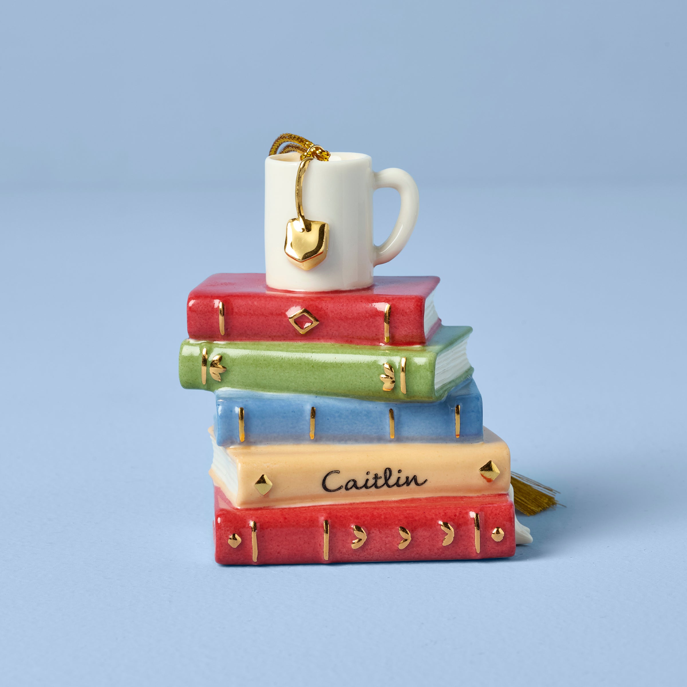 Personalized Bookworm Ornament