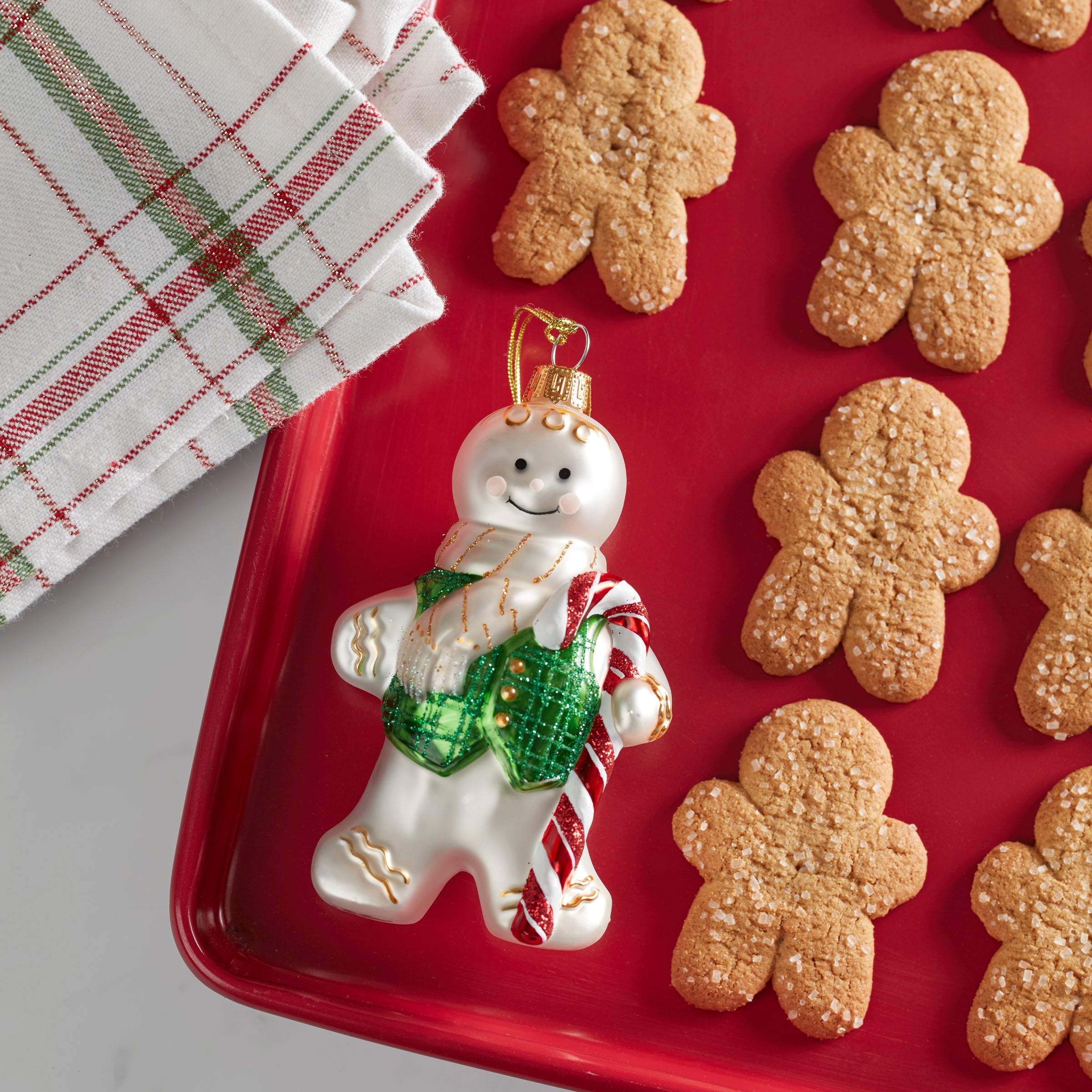 2025 Retro Blown Glass Gingerbread Ornament - Image 2