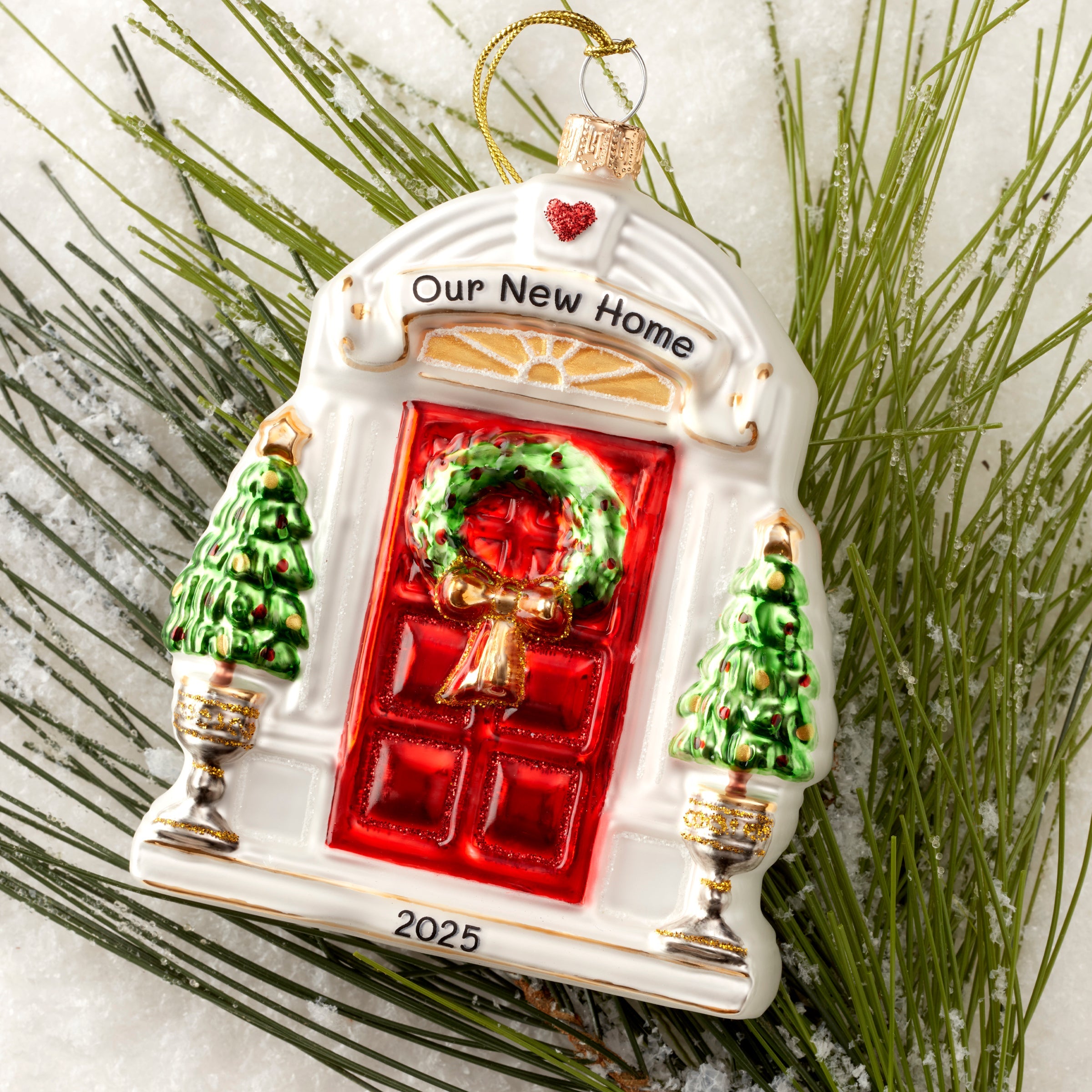 2025 Retro Blown Glass New Home Ornament - Image 3