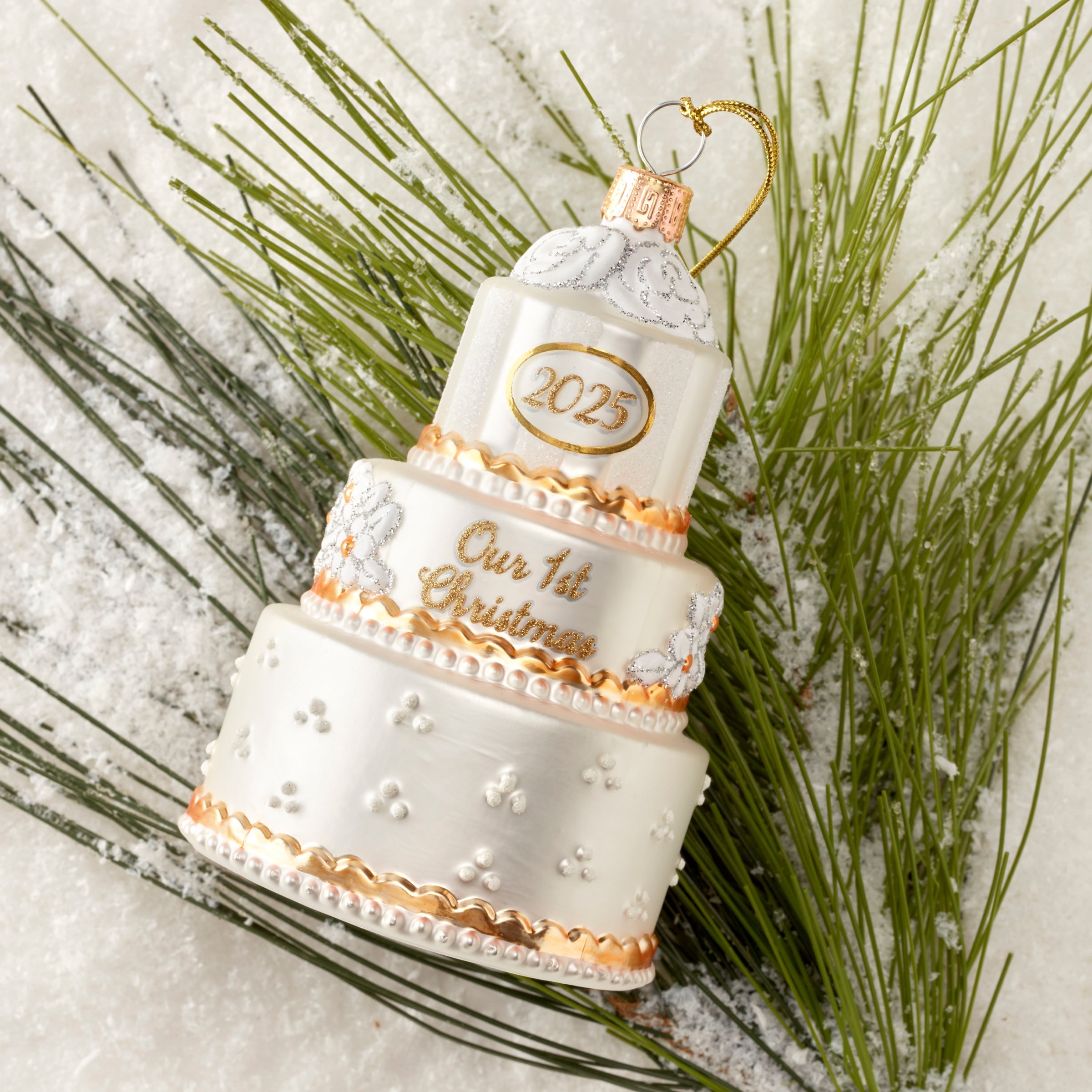 2025 Retro Blown Glass Our 1st Christmas Ornament - Image 2