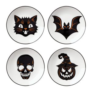 Vintro Halloween Tidbit Plates. Set of 4
