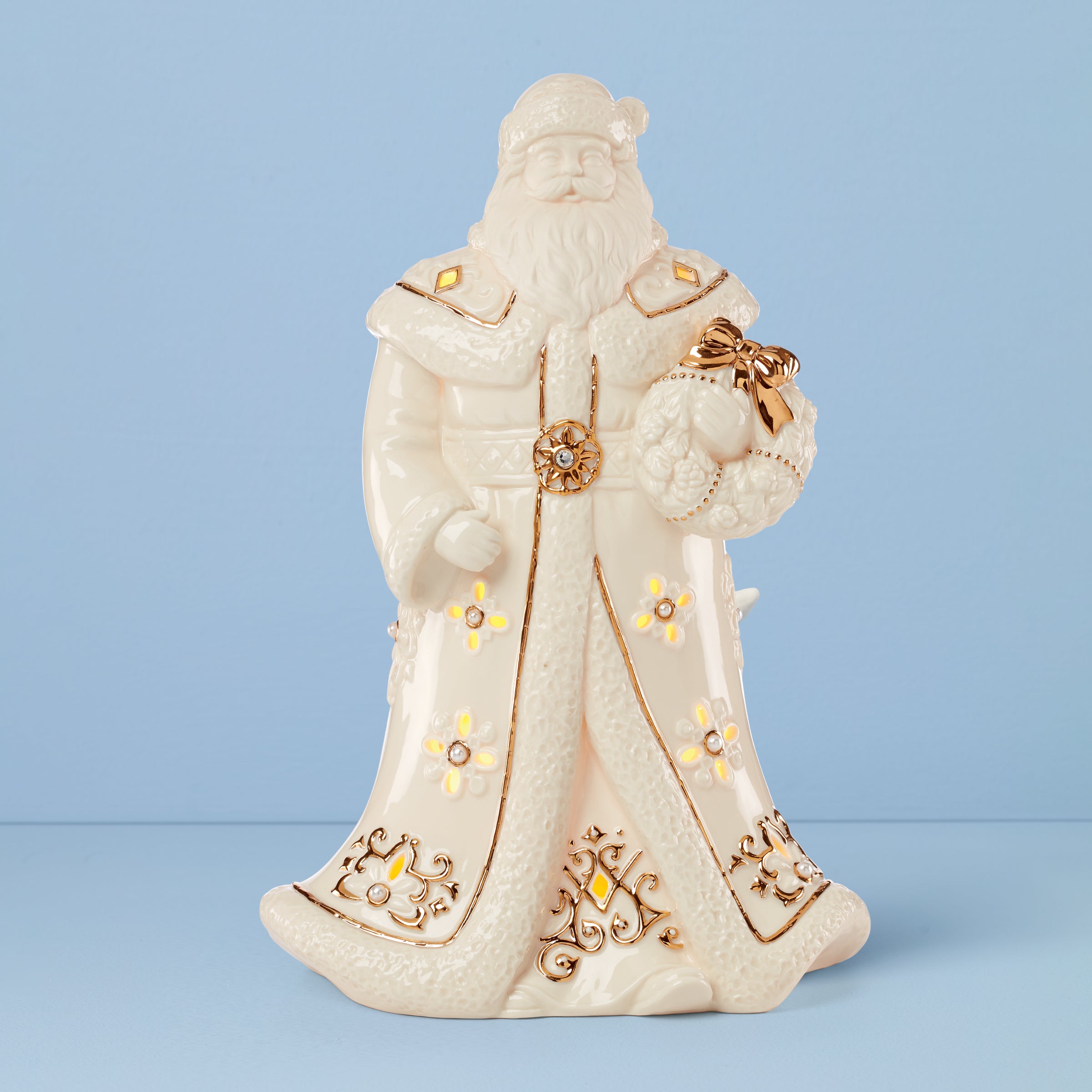 Florentine & Pearl Lit Santa Figurine - Image 2