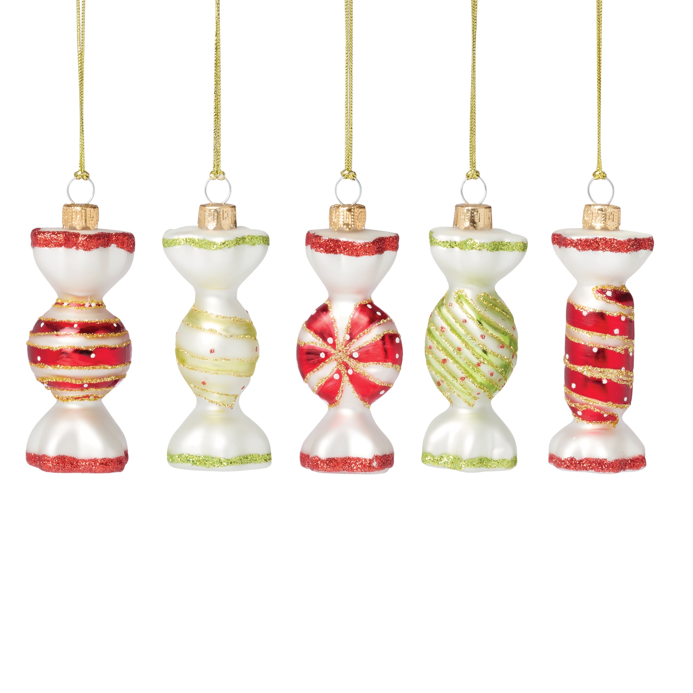 Blown Glass Candy Ornaments - Set Of 5 - Image 3