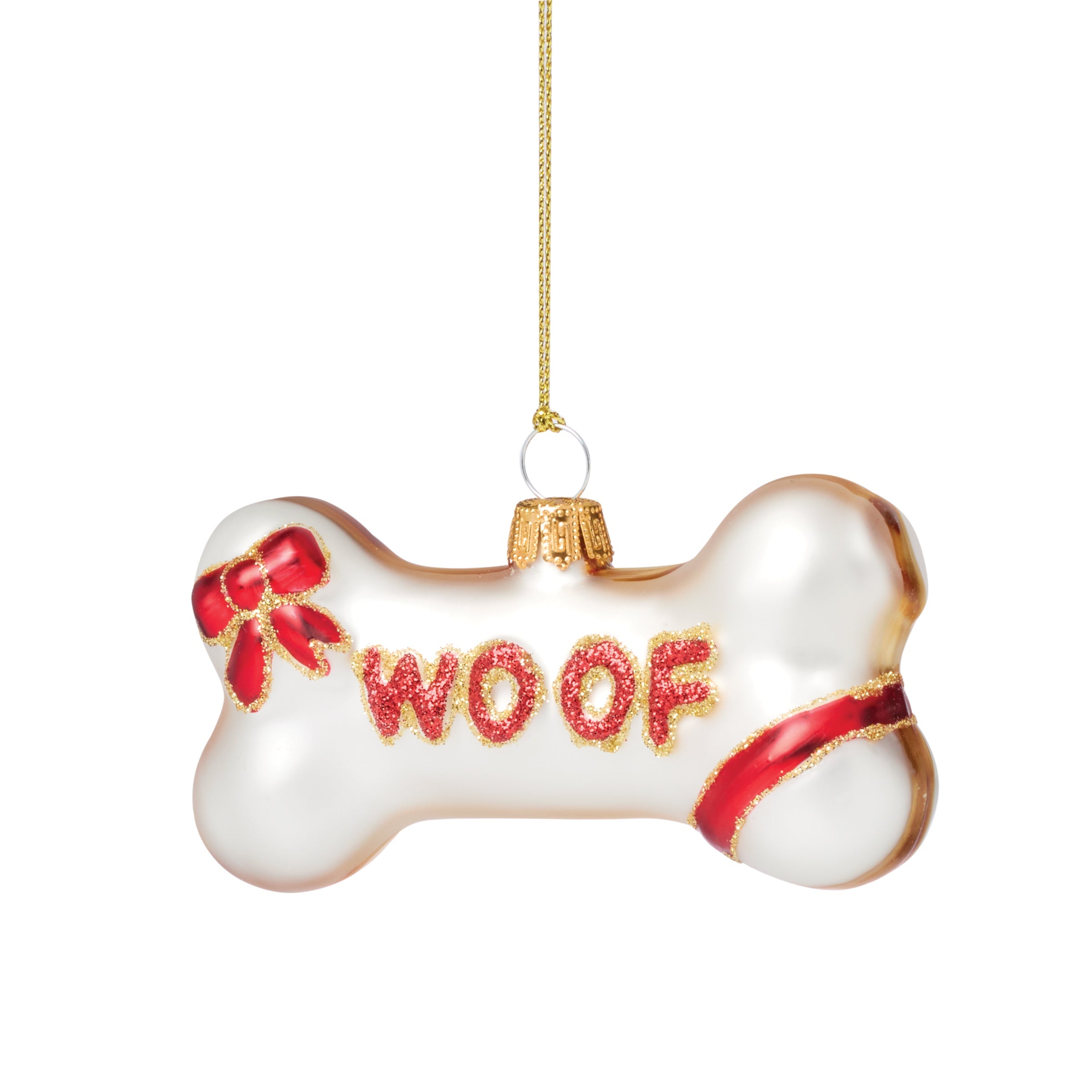 Blown Glass Dog Bone Ornament - Image 3