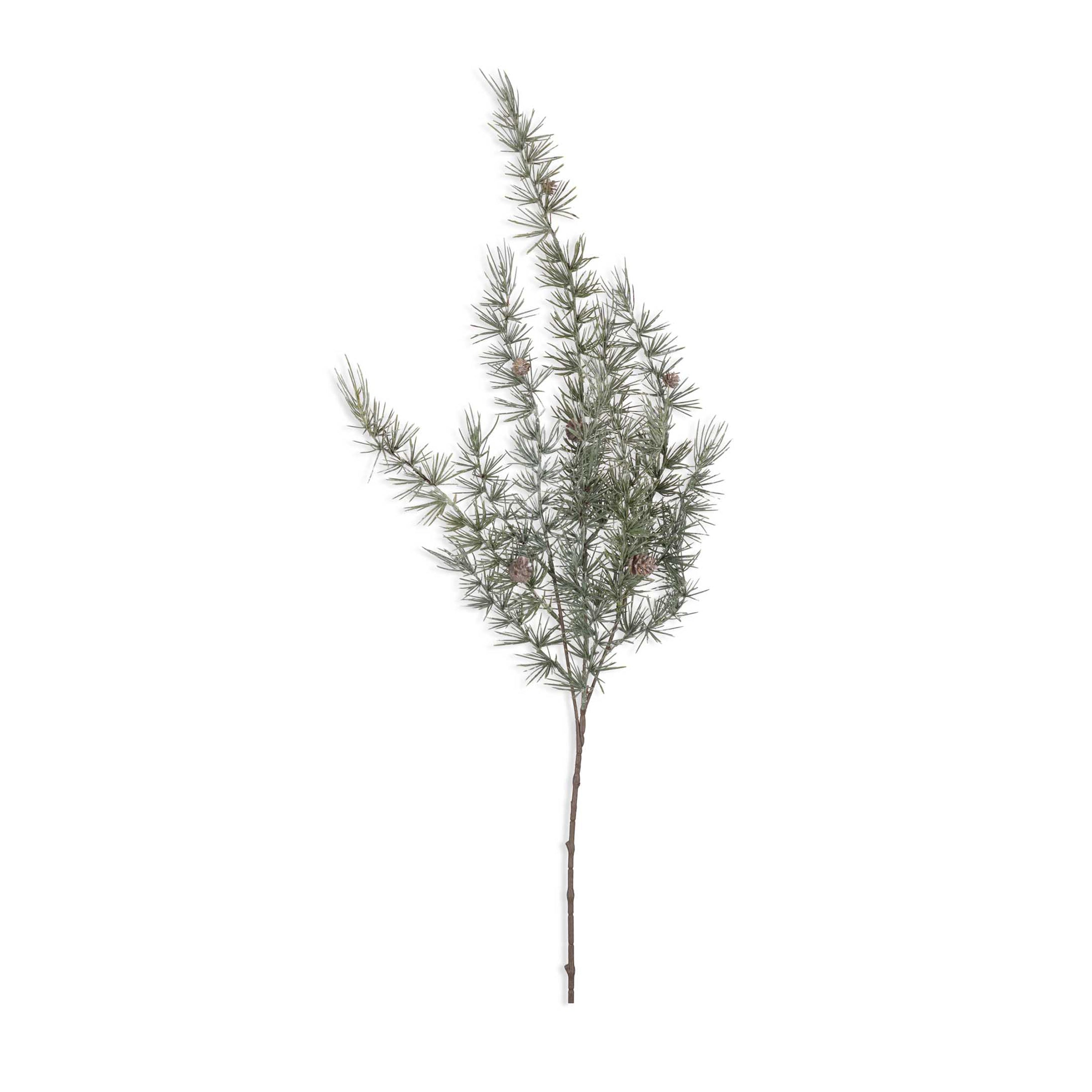Artificial Cedar and Pinecone Branch - Image 2