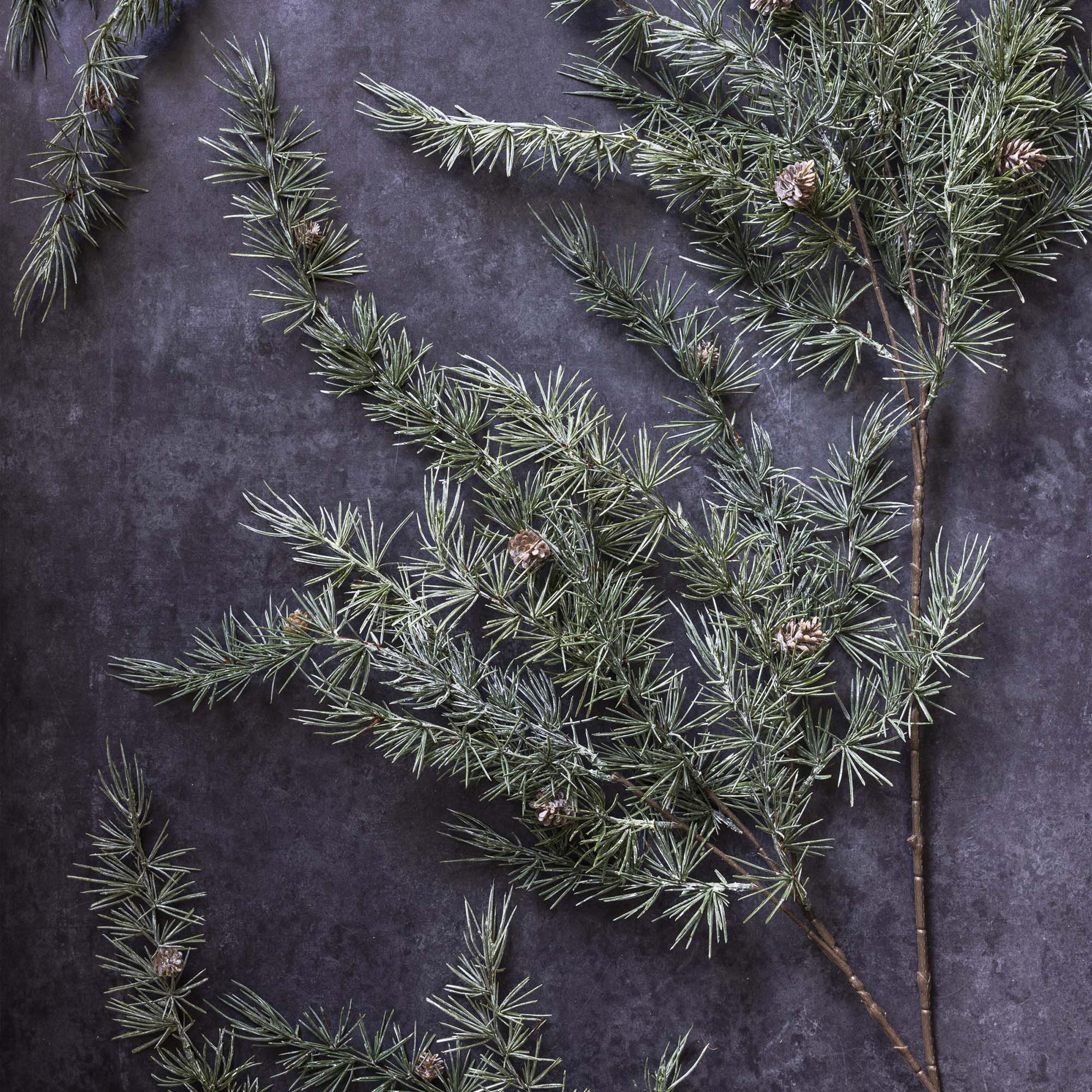 Artificial Cedar and Pinecone Branch - Image 3