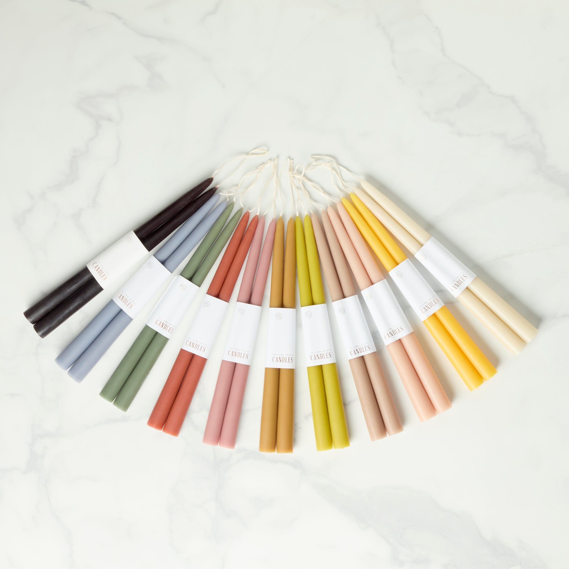 Dipped 12 Taper Candle Pair - Parchment - Image 2