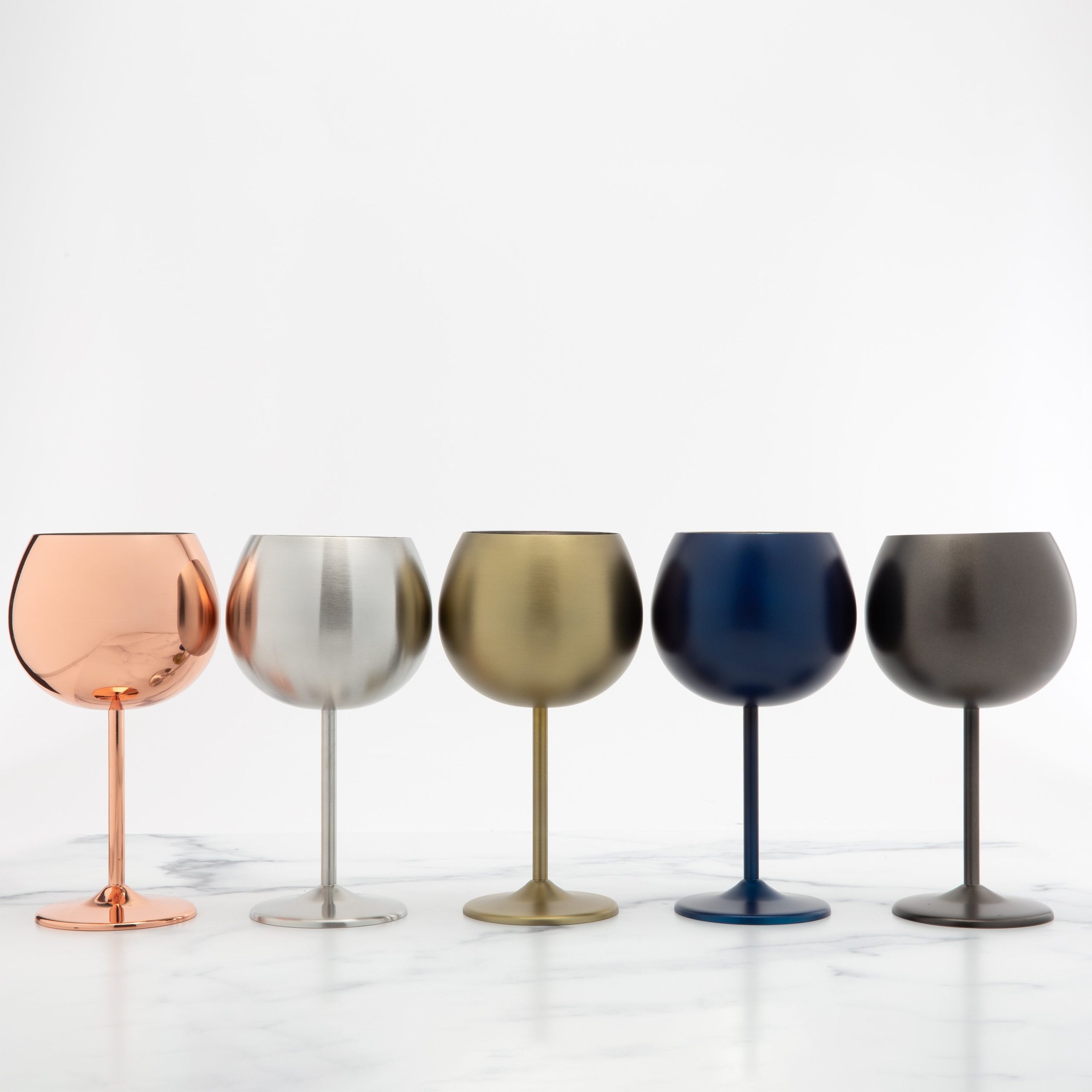 Gold Stainless Wine Glasses - Set Of 4 - Image 2