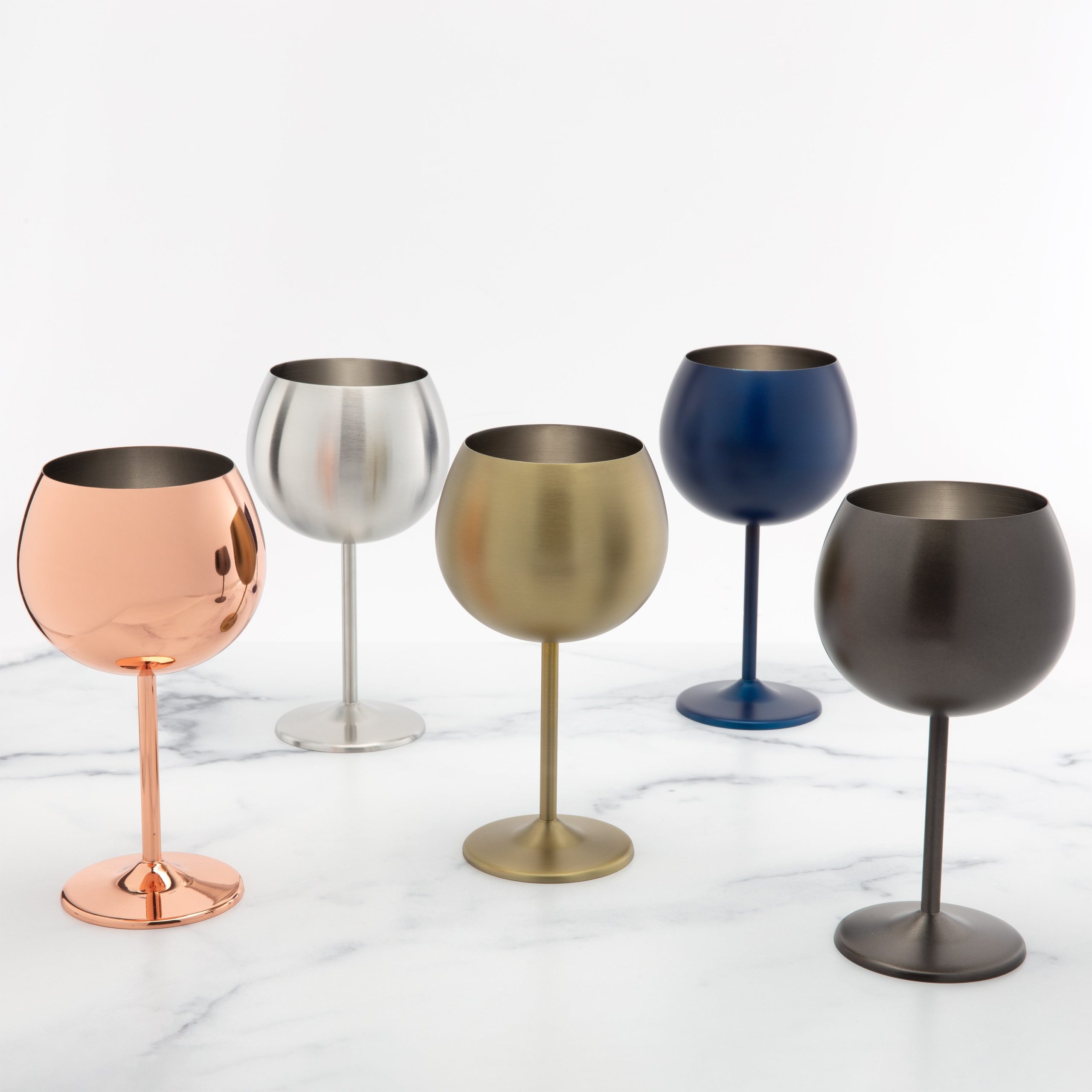 Gold Stainless Wine Glasses - Set Of 4 - Image 3