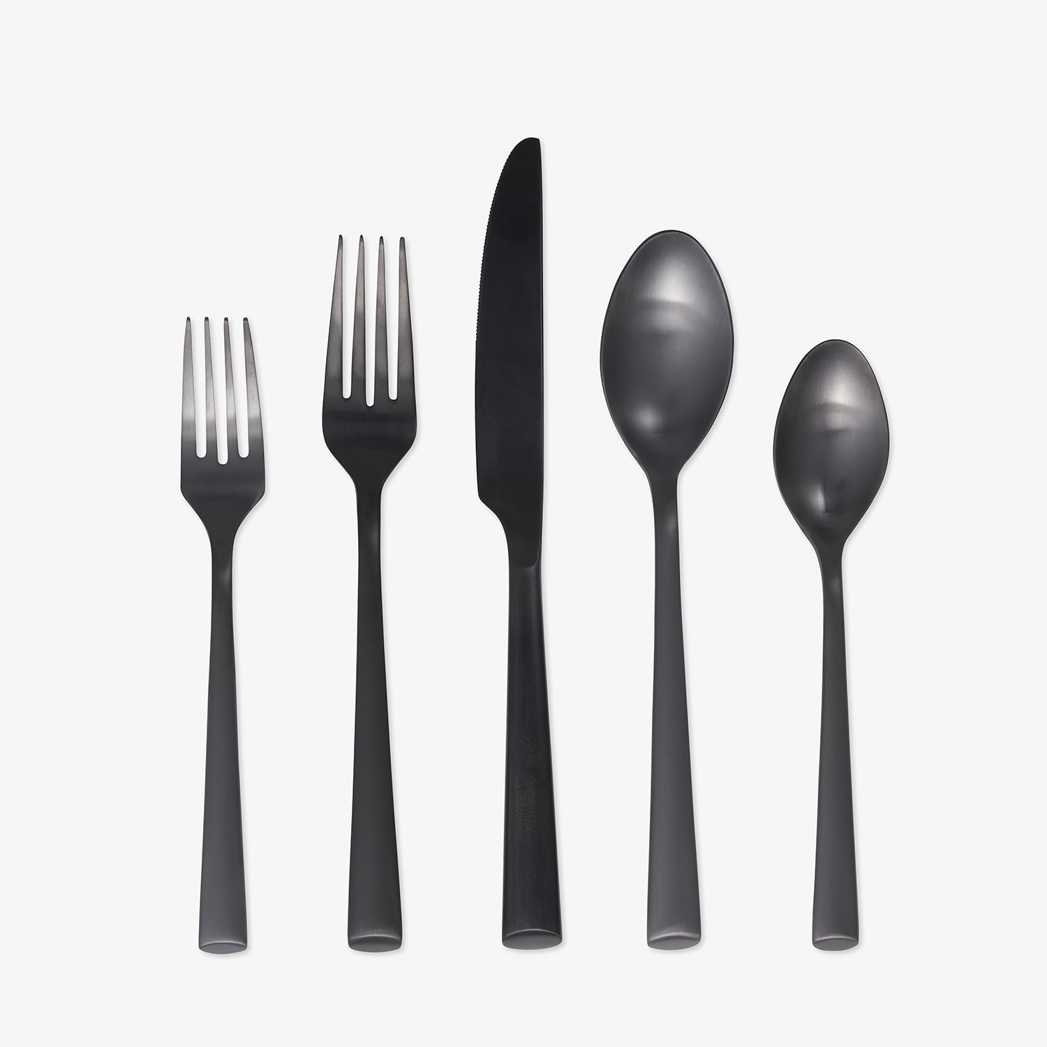 Gilda Black Satin 20 Piece Flatware Set - Image 3