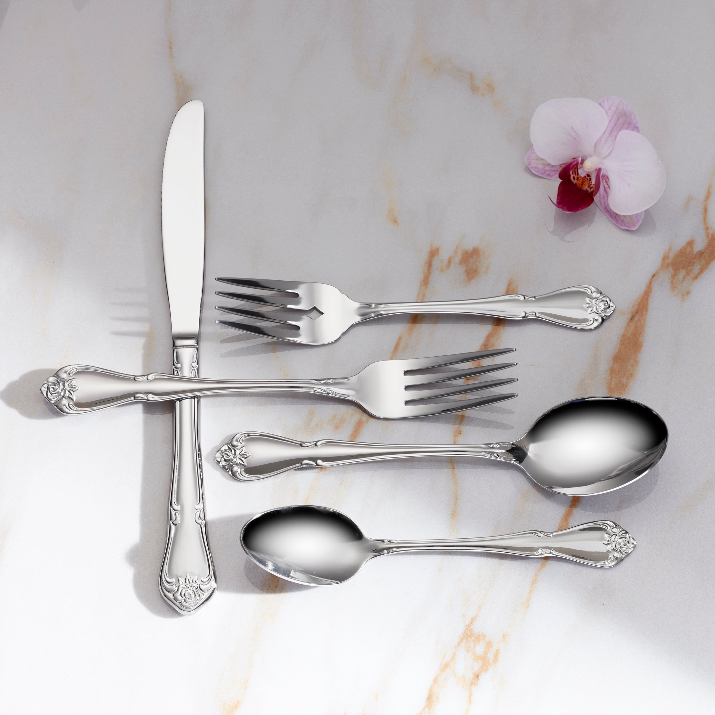 True Rose 20 Piece Flatware Set - Image 3