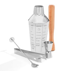 Mixology Shaker Tool Set 5 pc