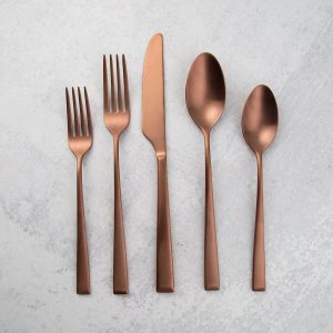 Marlise Copper Satin 20 Piece Flatware Set