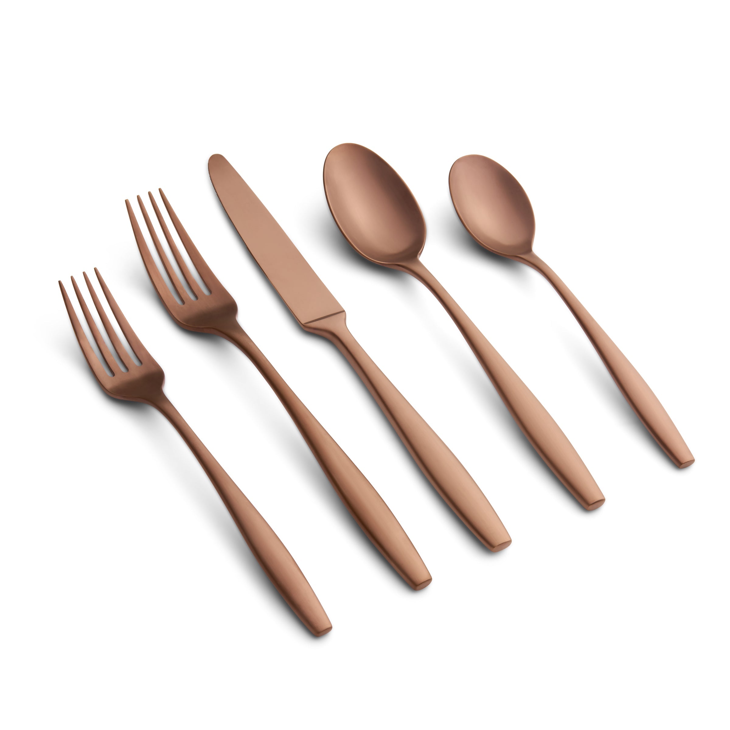 Katerina Copper Satin 20 Piece Flatware Set