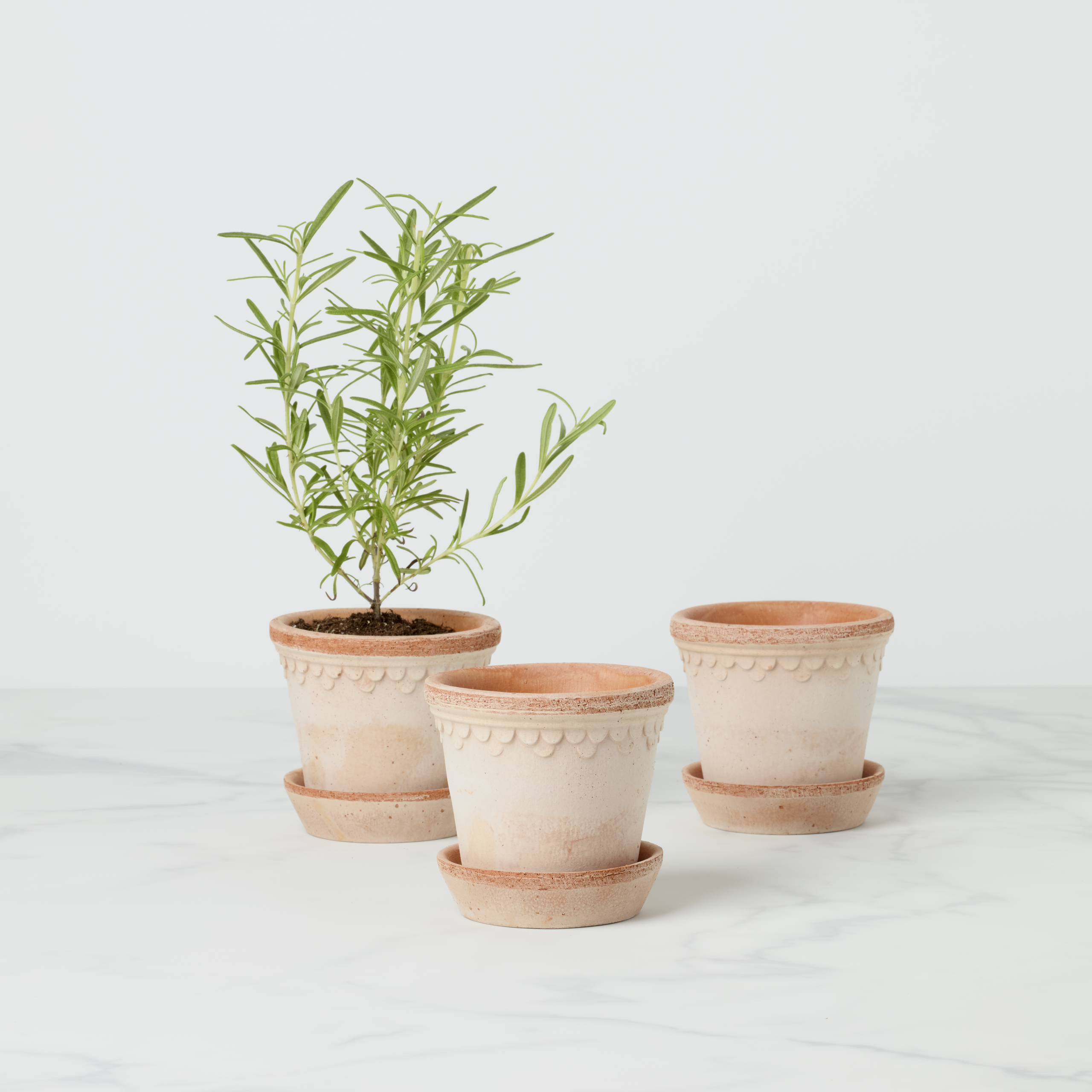 Kobenhavner Raw Rosa Terracotta Pots. Set of 3 - Image 3