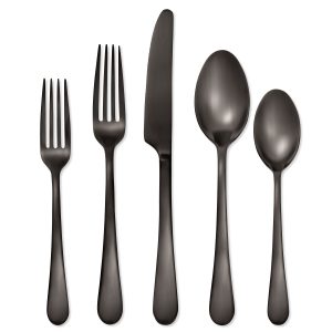 Mirabella Gunmetal Satin 30 Piece Flatware Kit