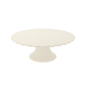 Small Reusable Bamboo Cake Stand. Cream