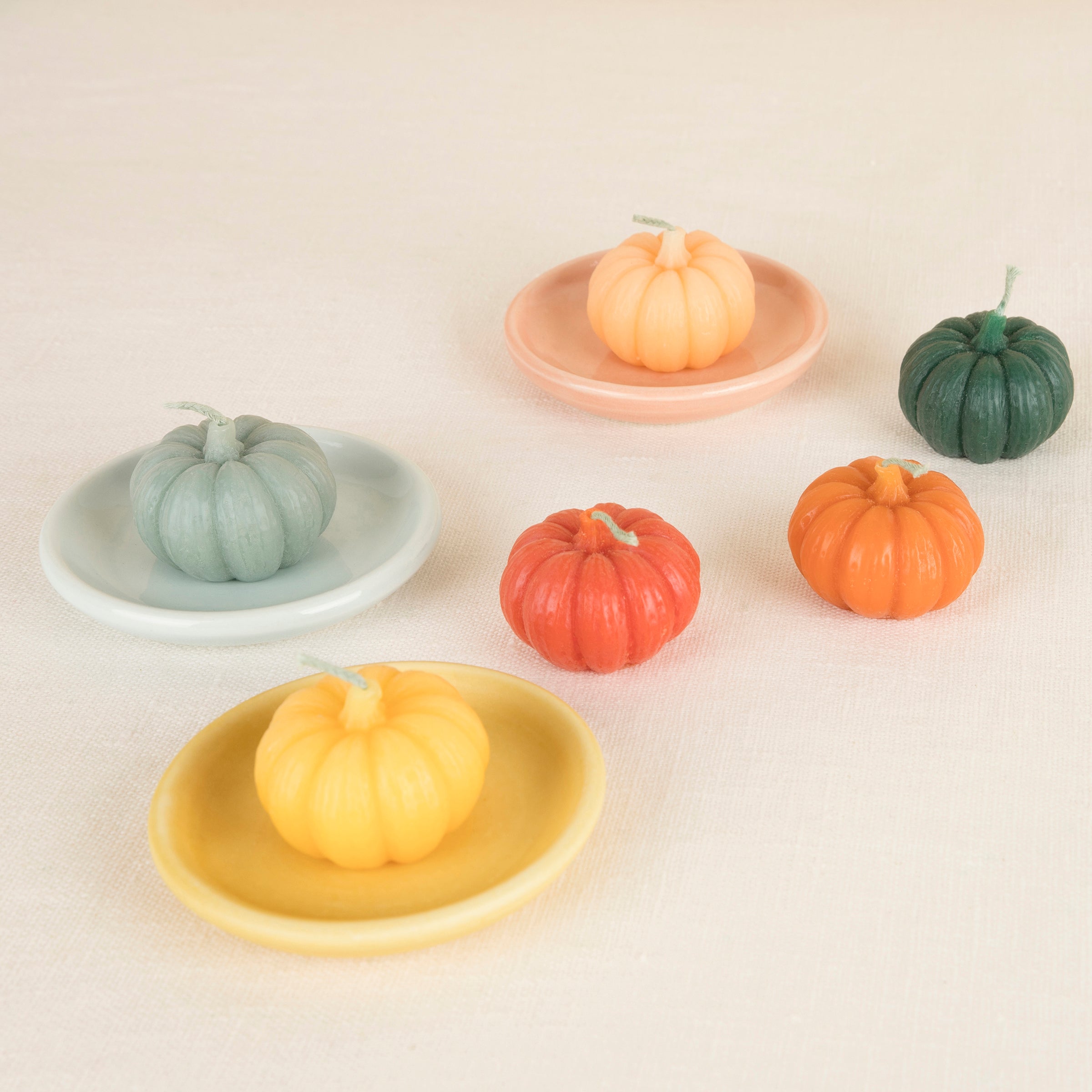 Mini Rainbow Pumpkin Candles. Set of 6 - Image 2