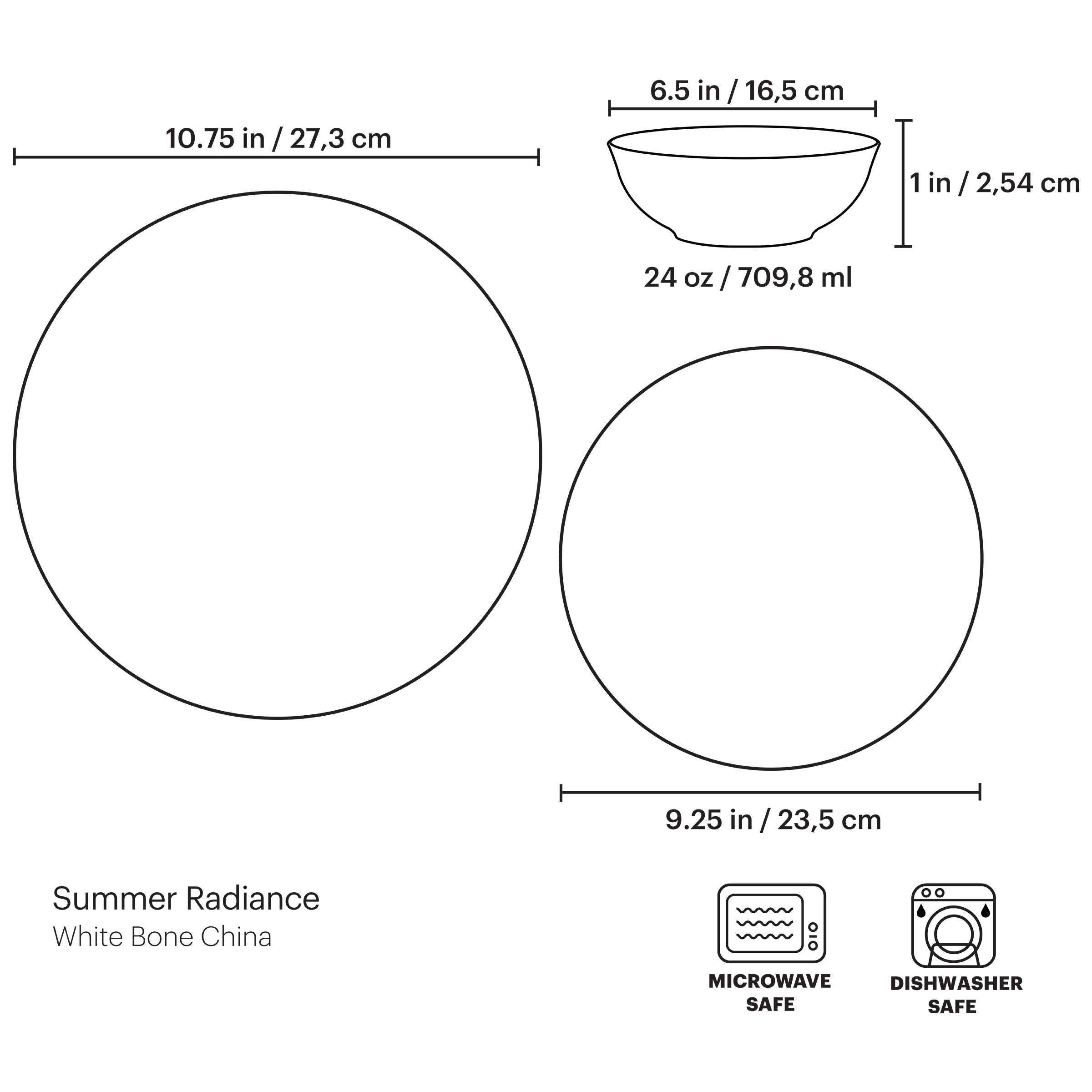 Summer Radiance 12-Piece Dinnerware Set - Image 2