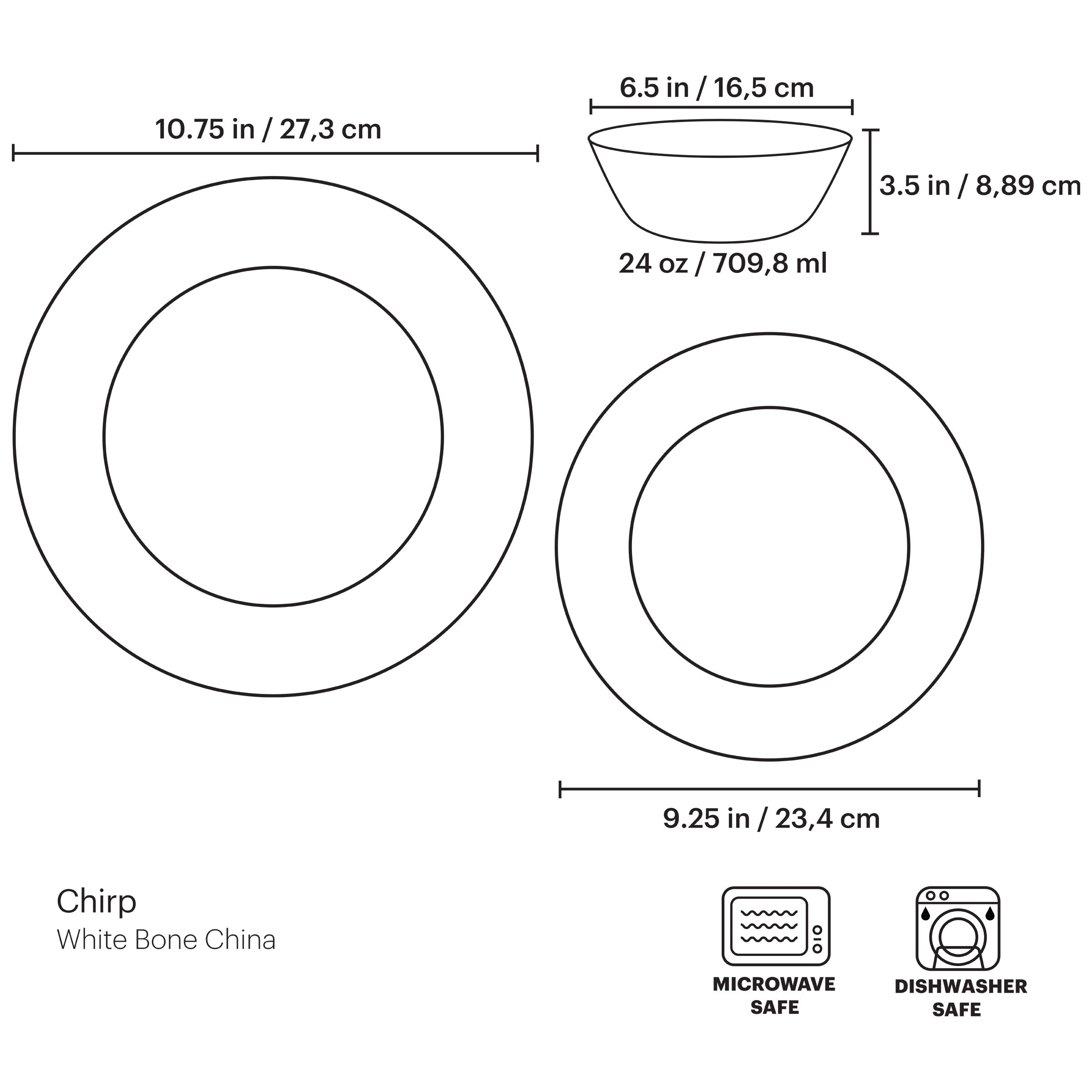 Chirp 12-Piece Dinnerware Set - Image 2