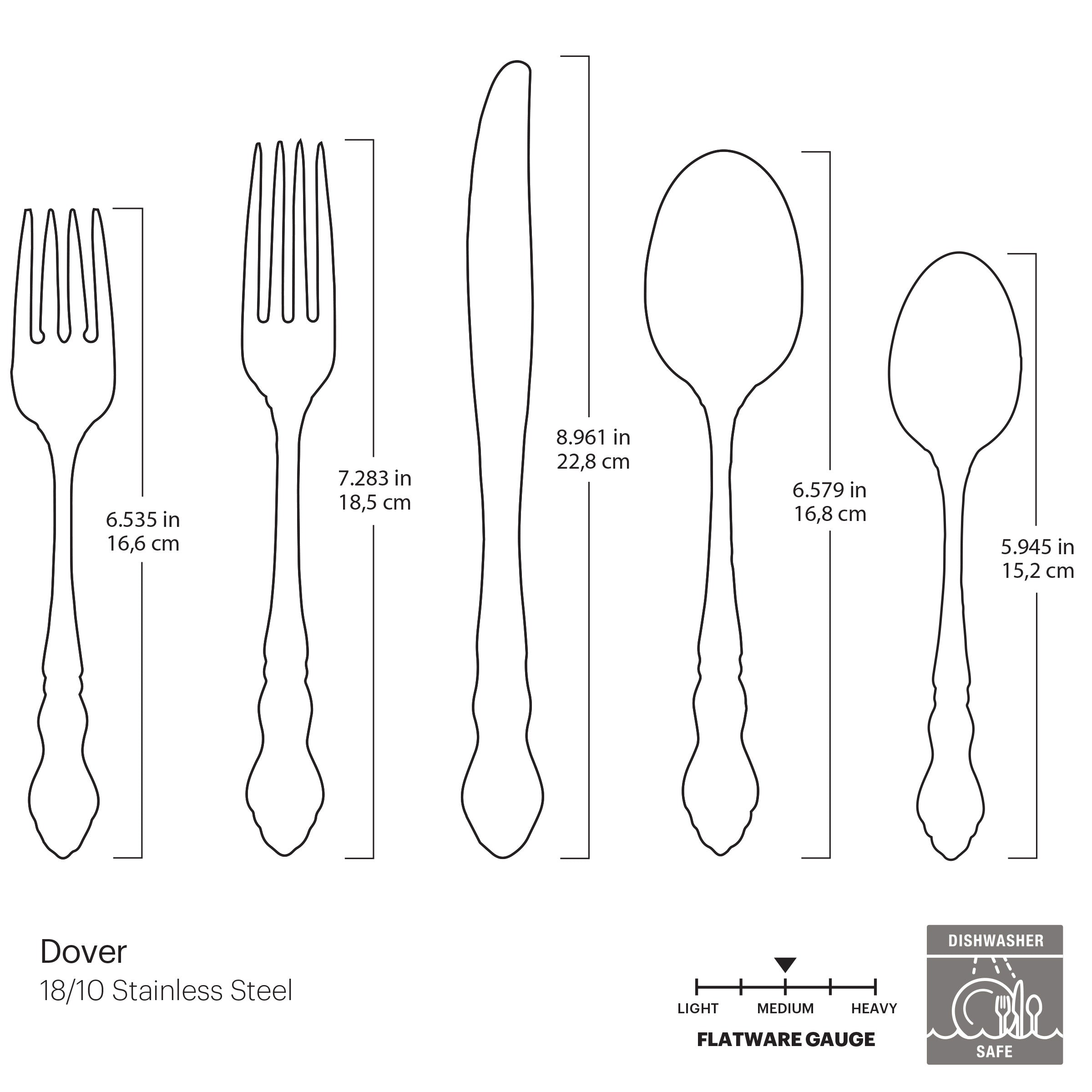 Dover 20 Piece Flatware Set - Image 5