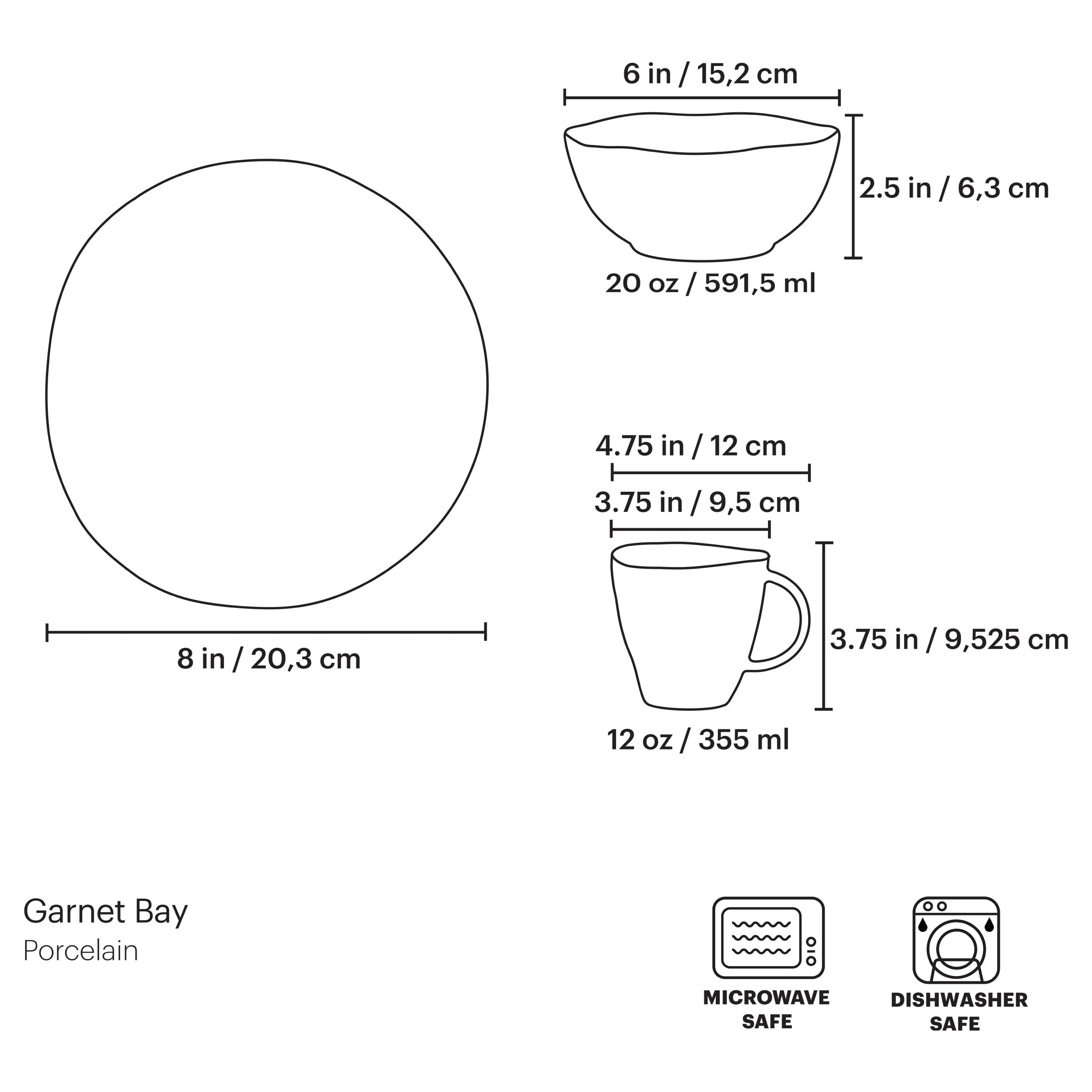 Garnet Bay 12-Piece Dessert Set - Image 4