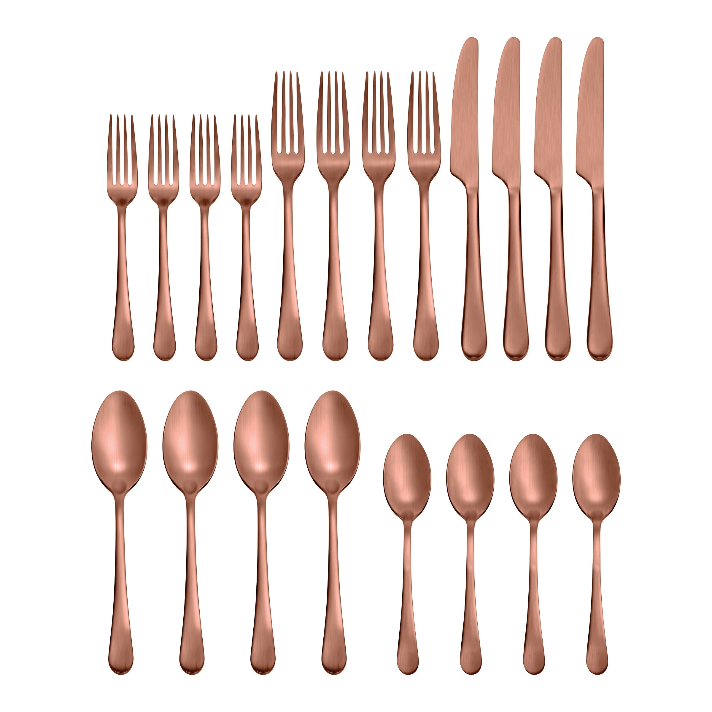 Mirabella Copper Titanium Satin 20 Piece Flatware Set - Image 5