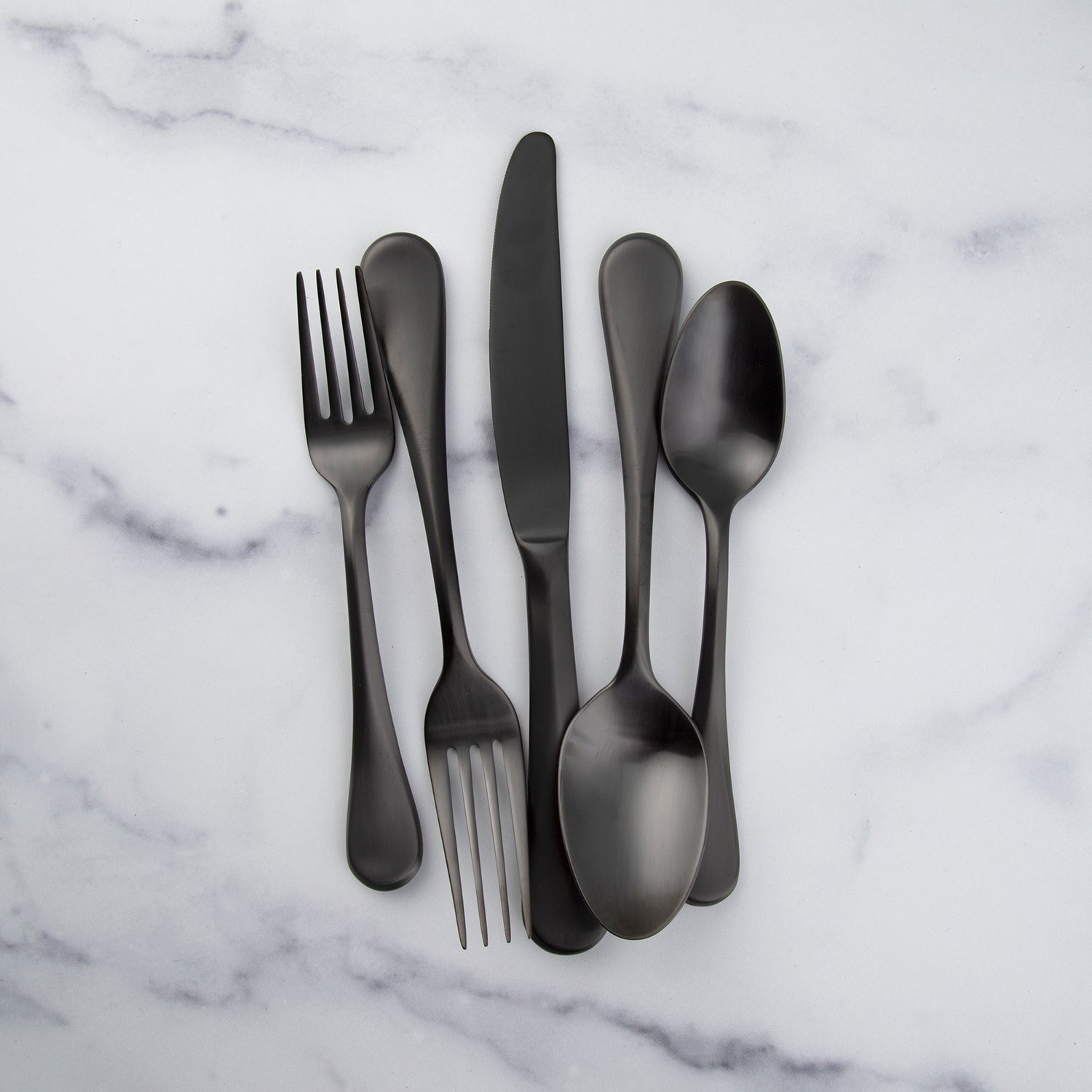 Eloquence Black Satin 20 Piece Flatware Set - Image 4