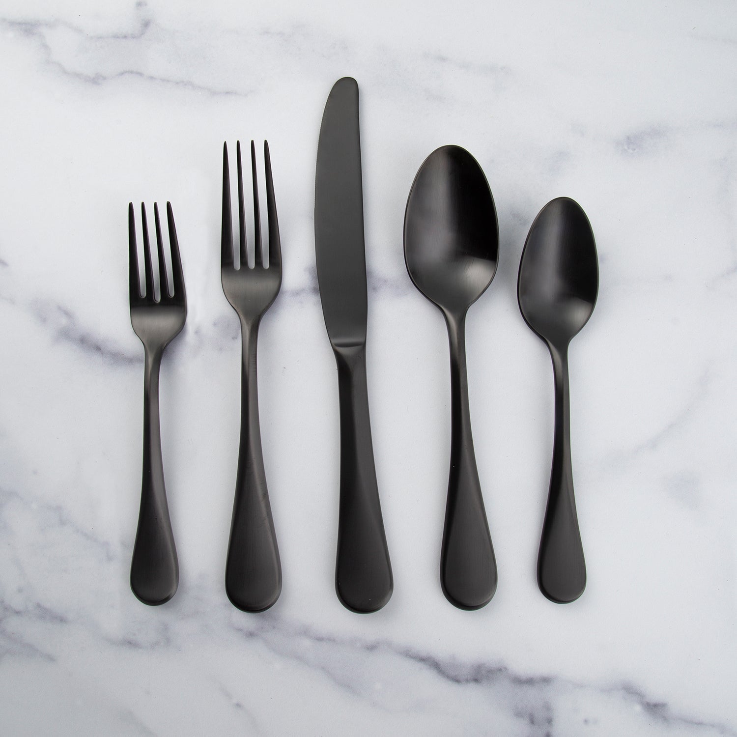 Eloquence Black Satin 20 Piece Flatware Set - Image 3