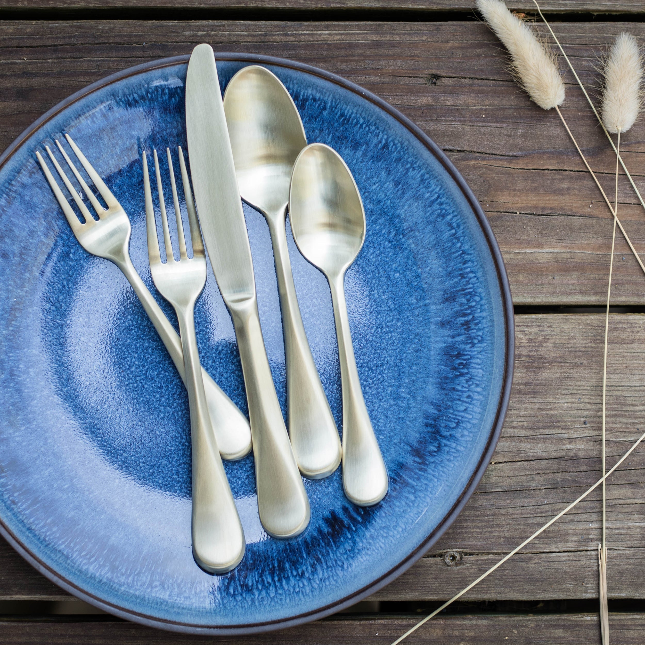 Eloquence Champagne Satin 20 Piece Flatware Set - Image 7