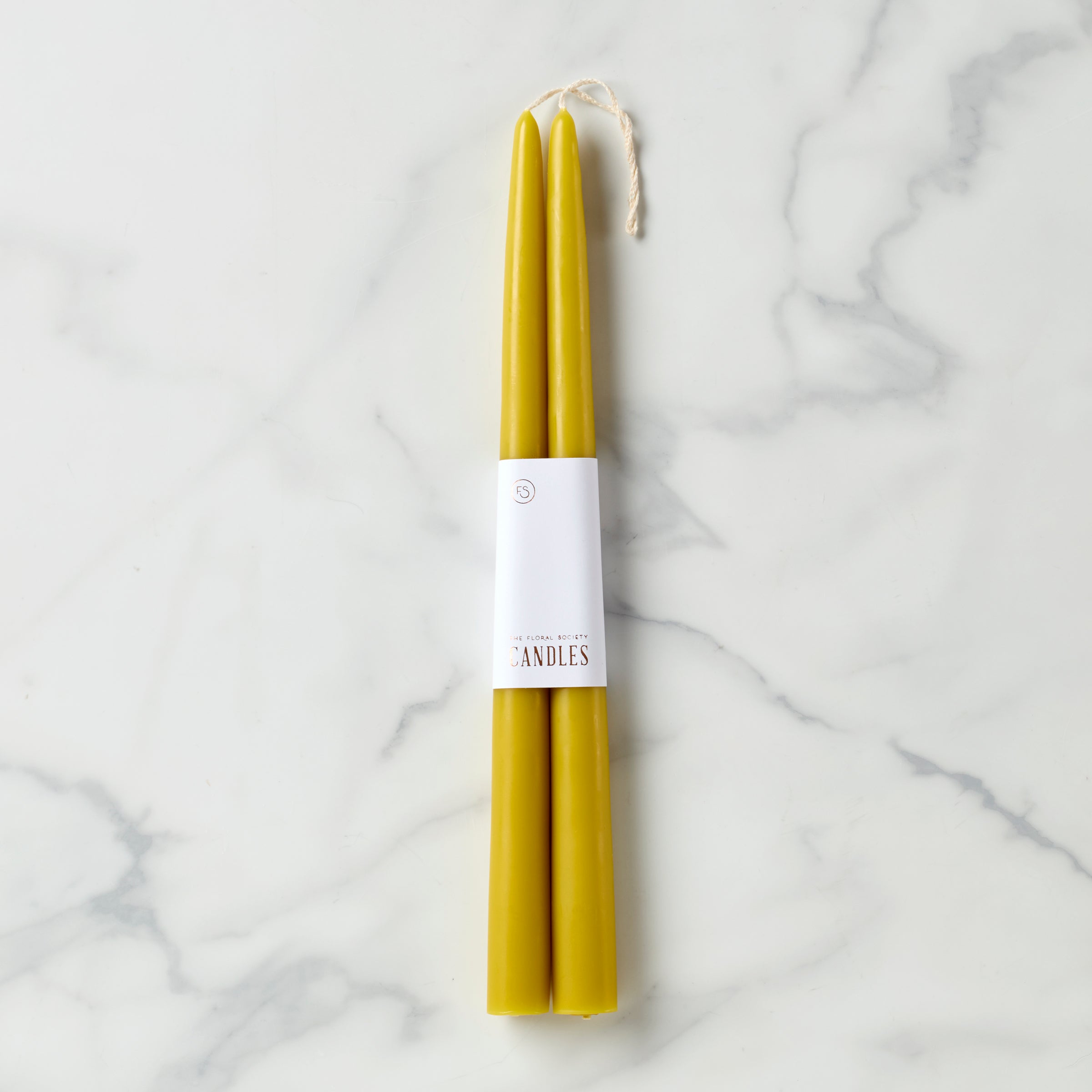 Dipped 12 Taper Candle Pair - Citrine