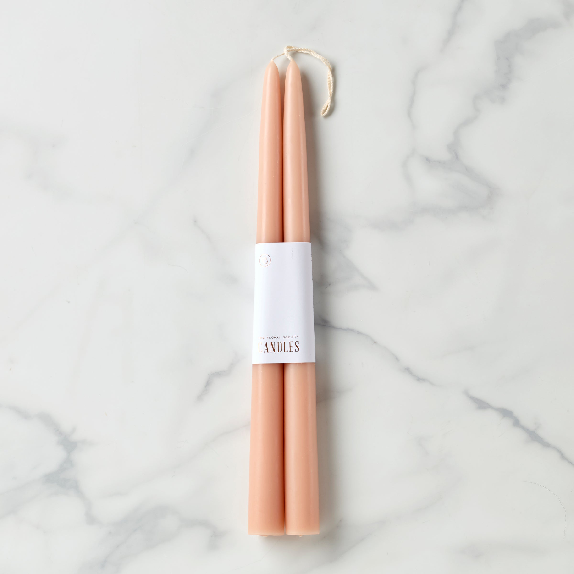 Dipped 12 Taper Candle Pair - Petal