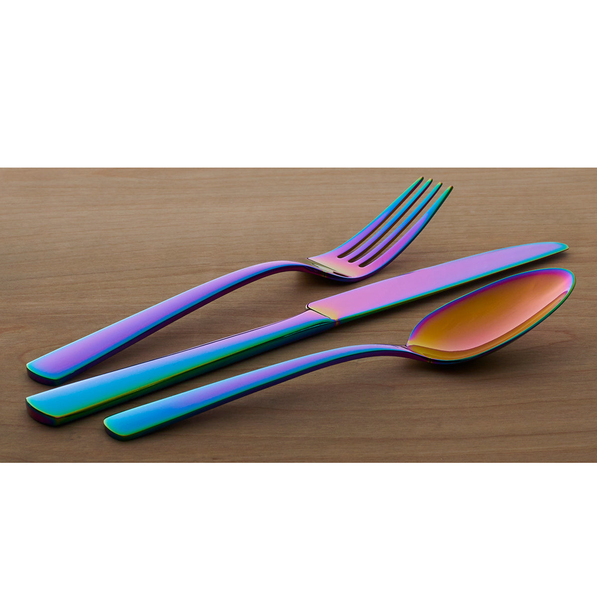 Aptitude Iridescent Mirror 23 Piece Flatware Set - Image 3