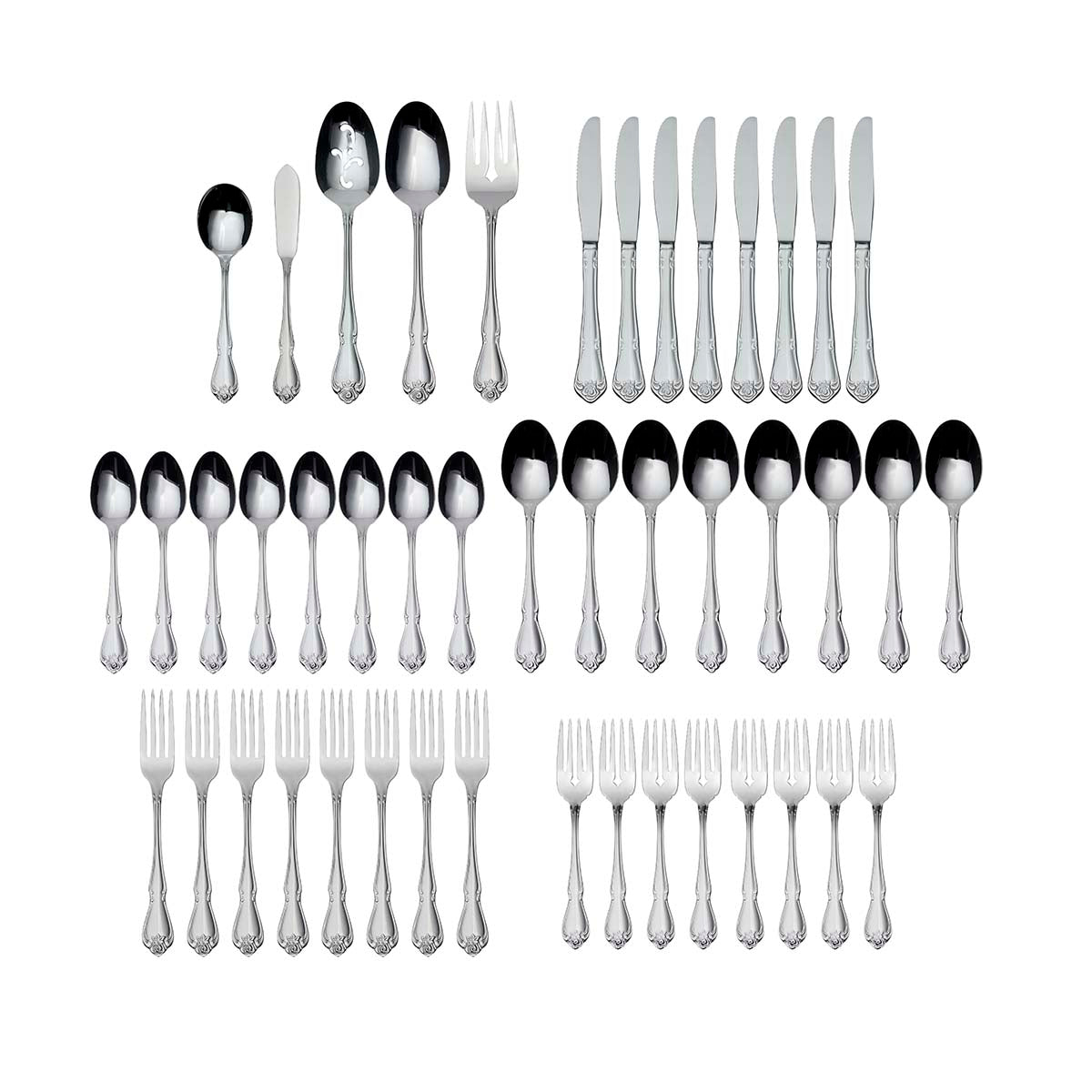 True Rose 45 Piece Flatware Set - Image 3