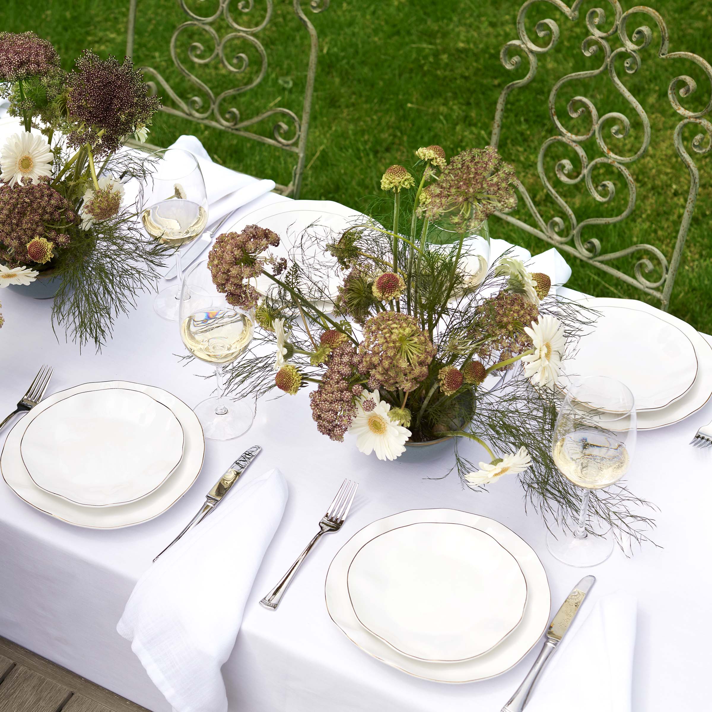 Blue Bay White 24-Piece Dinnerware Set - Image 3