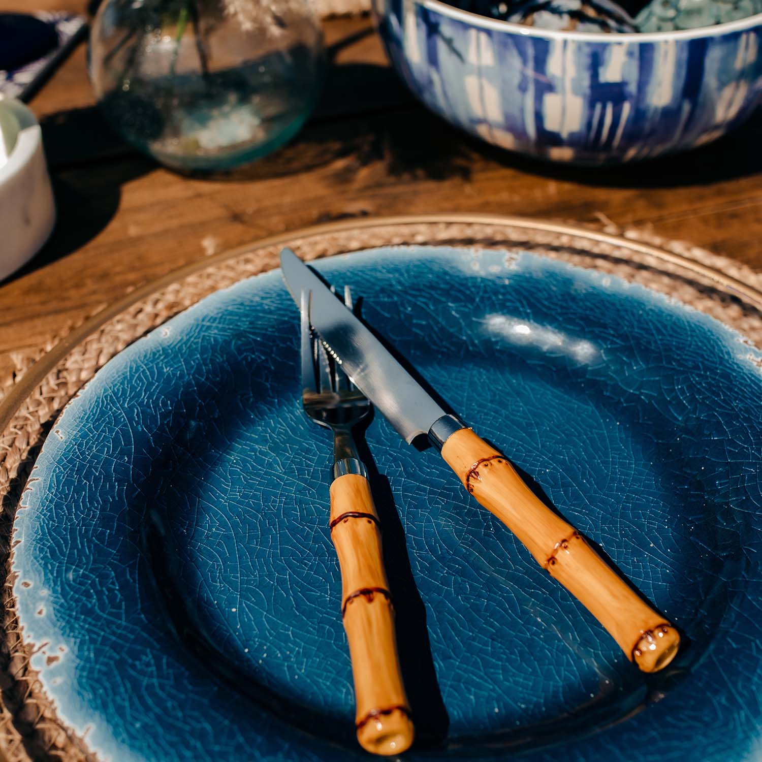 Bamboo Handle 20-Piece Flatware Set - Image 6