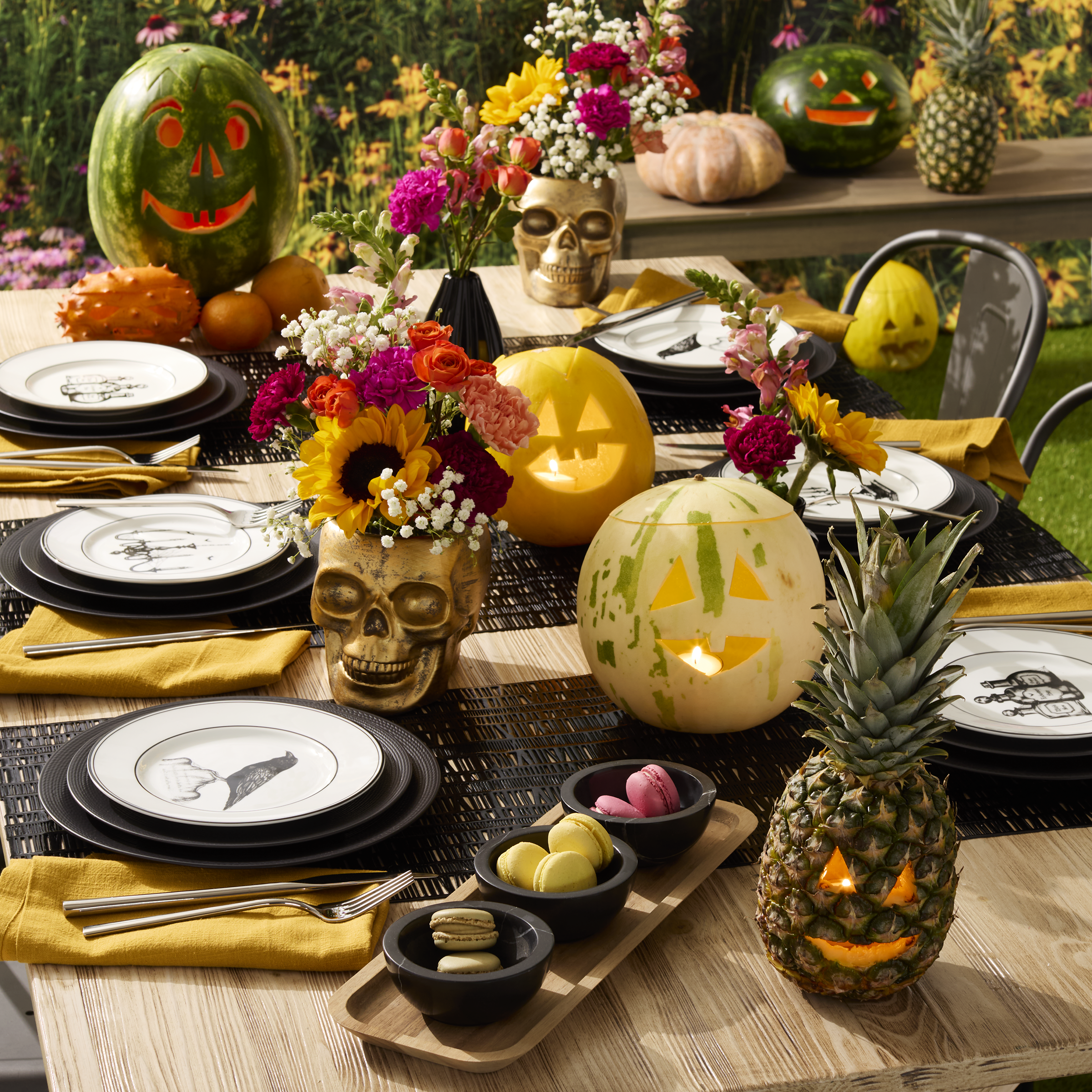 LX Collective Black 12-Piece Dinnerware Set - Image 8